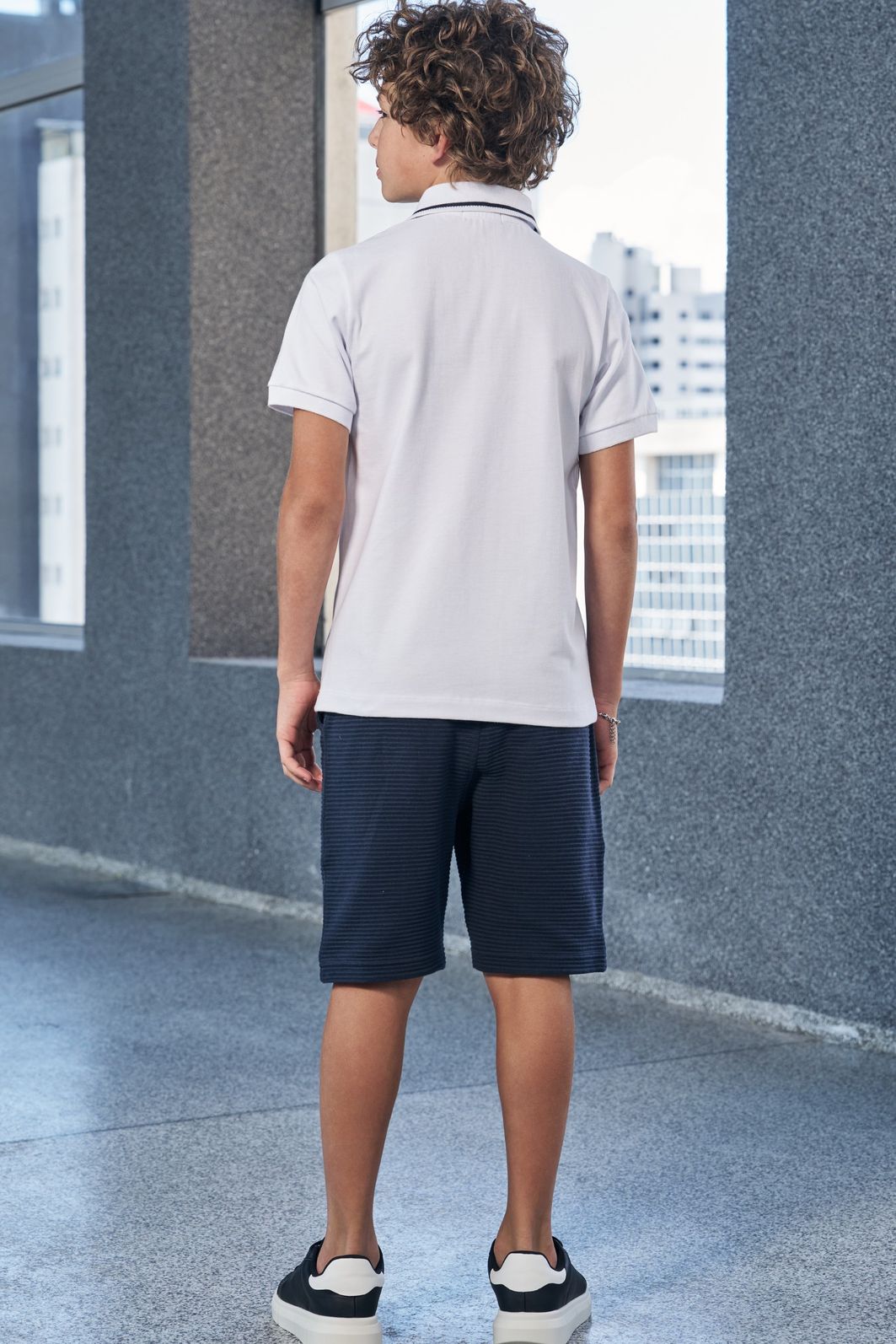 Camisa polo em piquet com elastano 97859 Johnny Fox Teen Menino Camisa polo em piquet com elastano 97859 Johnny Fox Teen Menino