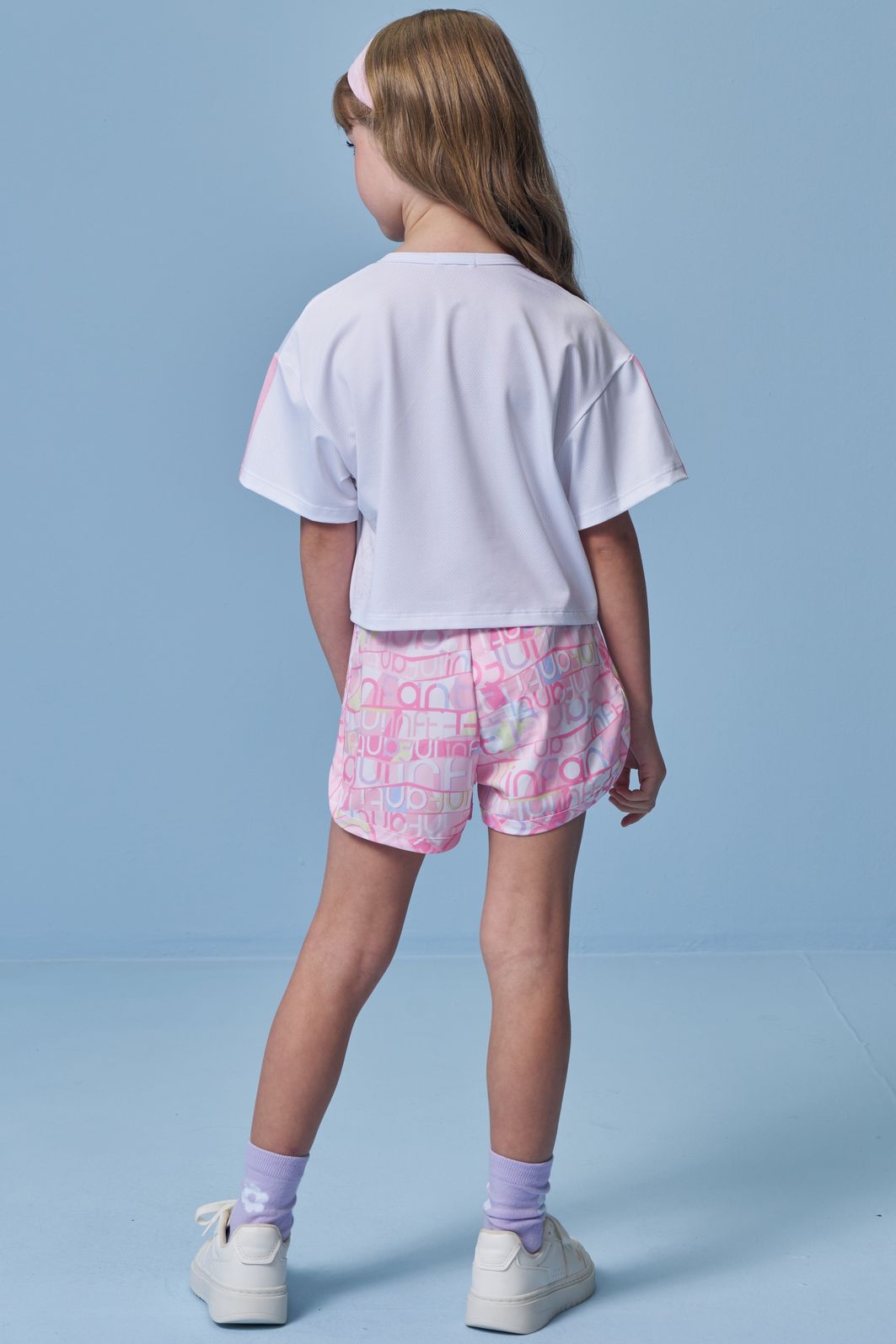 Conjunto de blusa em malha yuki e shorts em ergonomic 96474 Infanti Infantil Menina Conjunto de blusa em malha yuki e shorts em ergonomic 96474 Infanti Infantil Menina
