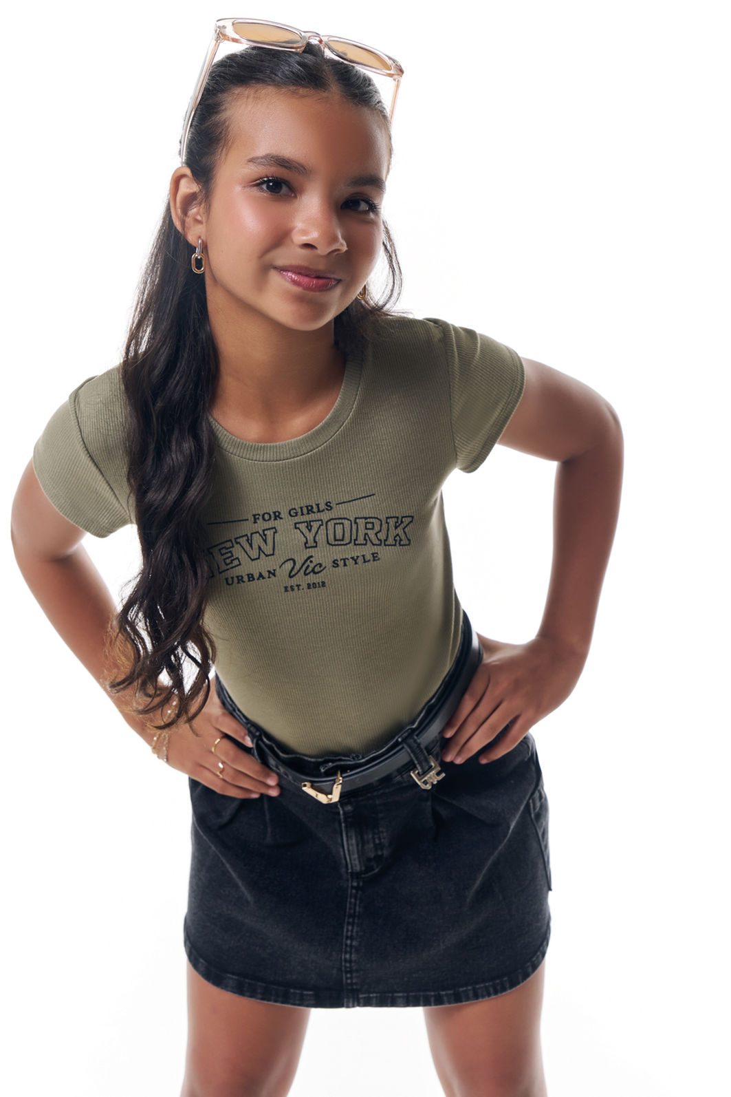 Blusa em canelado luna de viscose 98029 Vic Teen Menina Blusa em canelado luna de viscose 98029 Vic Teen Menina