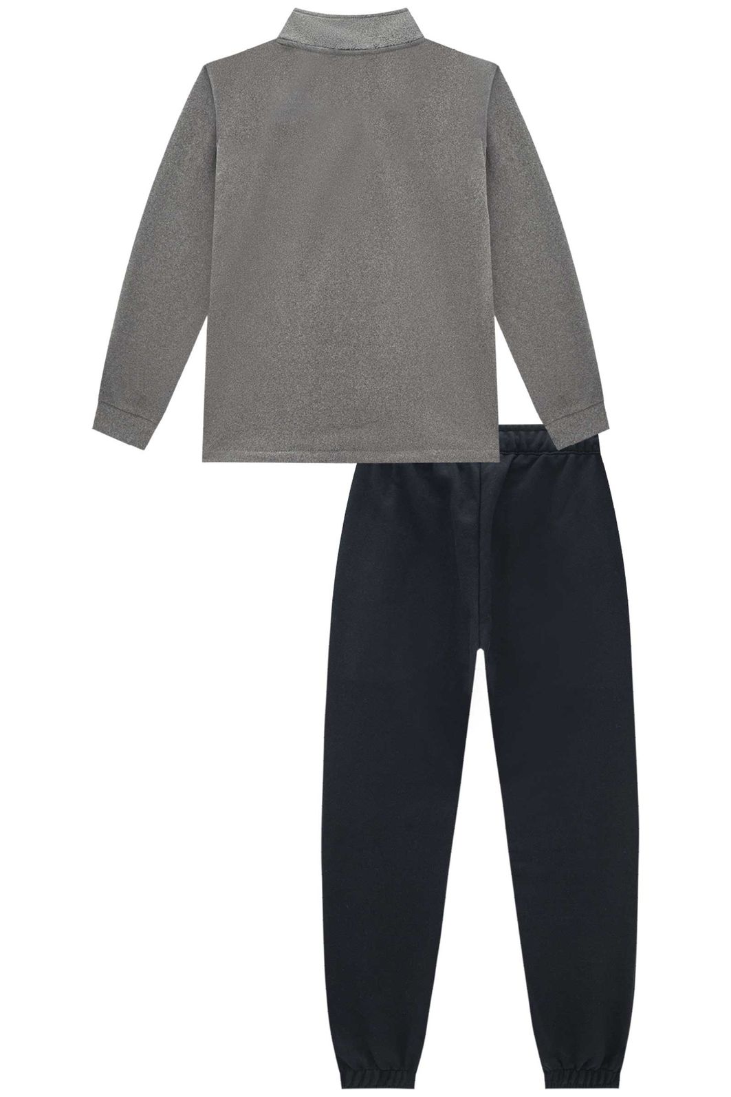 Conjunto de overshirt em ultrasoft melange com elastano e calça em moletom sem pelúcia 90220 Johnny Fox Teen Menino Conjunto de overshirt em ultrasoft melange com elastano e calça em moletom sem pelúcia 90220 Johnny Fox Teen Menino