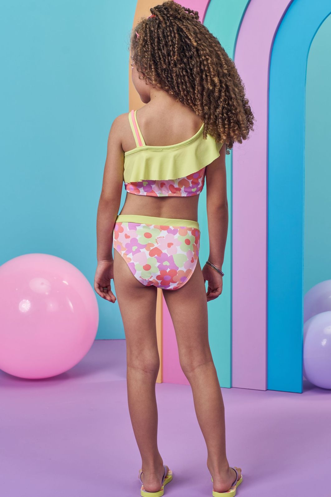 Biquíni em malha com proteção UV50+ 99514 Kukiê Infantil Menina Biquíni em malha com proteção UV50+ 99514 Kukiê Infantil Menina
