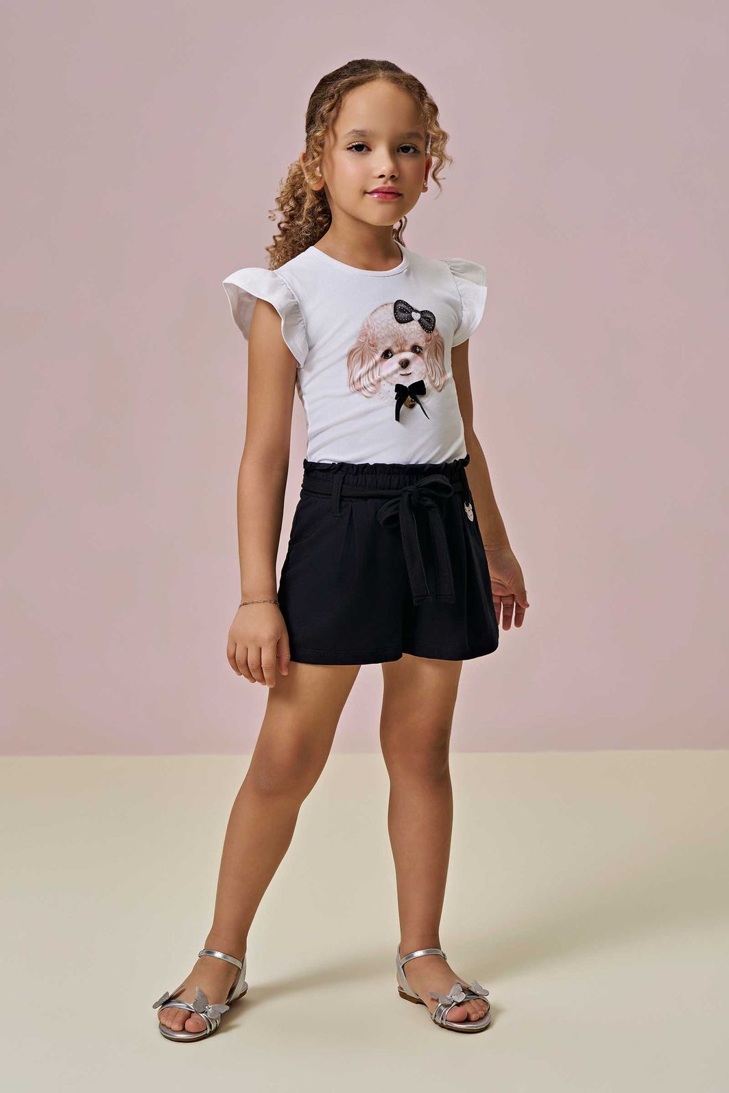 Shorts em molevisco 95761 Infanti Infantil Menina Shorts em molevisco 95761 Infanti Infantil Menina