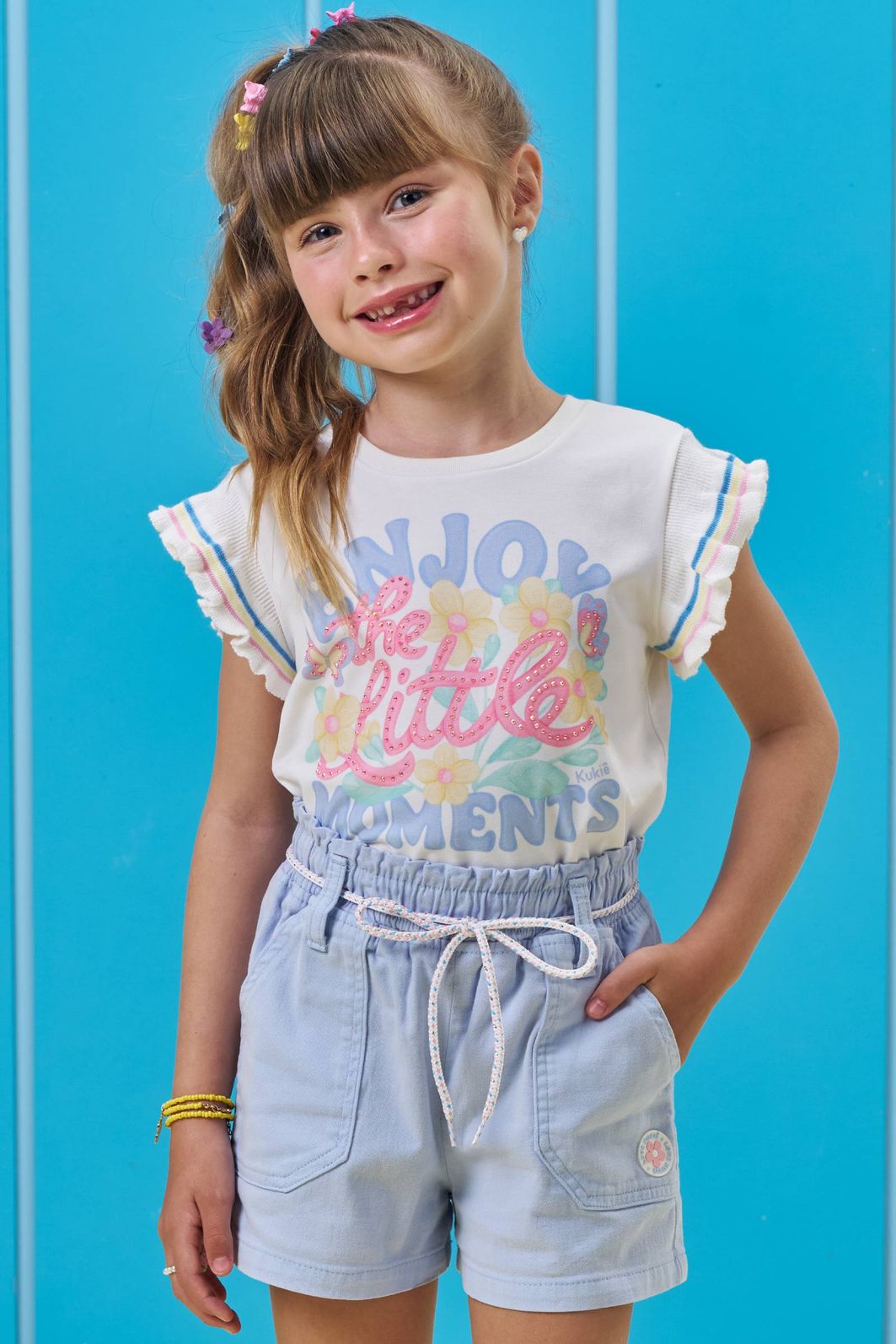 Blusa em meia malha 95995 Kukiê Infantil Menina Blusa em meia malha 95995 Kukiê Infantil Menina