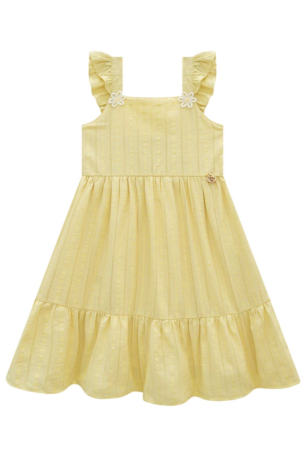 Vestido em blend de linho bordado 98108 Infanti Infantil Menina Vestido em blend de linho bordado 98108 Infanti Infantil Menina