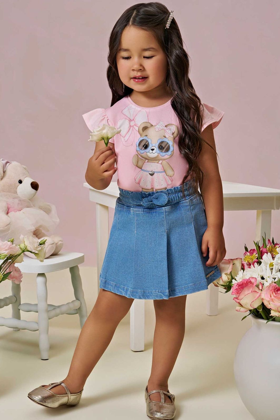 Blusa em meia malha 94927 Infanti Infantil Menina Blusa em meia malha 94927 Infanti Infantil Menina