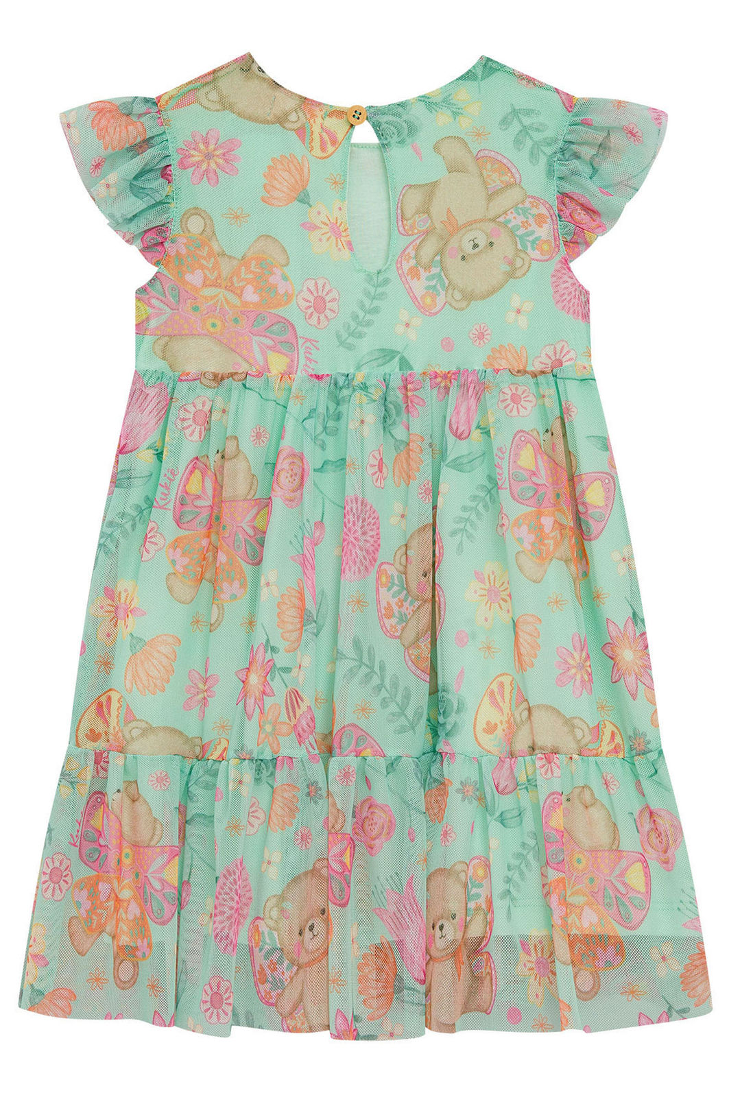 Vestido em tule com elastano 95543 Kukiê Infantil Menina Vestido em tule com elastano 95543 Kukiê Infantil Menina