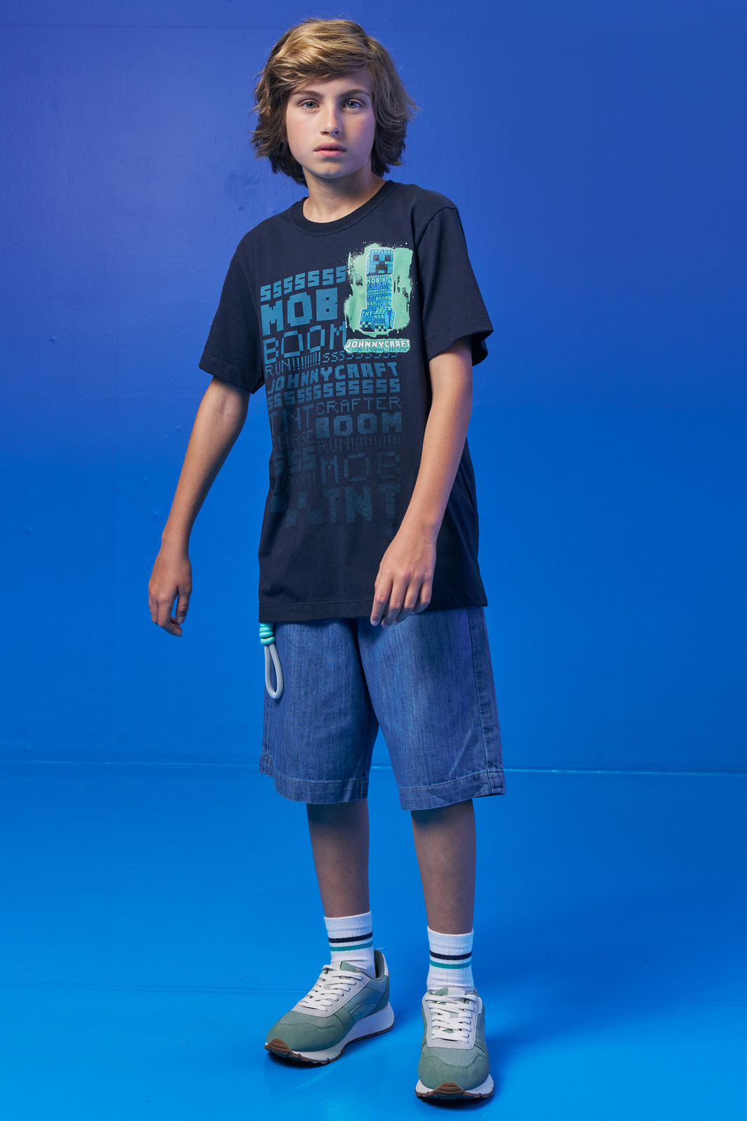 Camiseta em meia malha 94278 Johnny Fox Teen Menino Camiseta em meia malha 94278 Johnny Fox Teen Menino