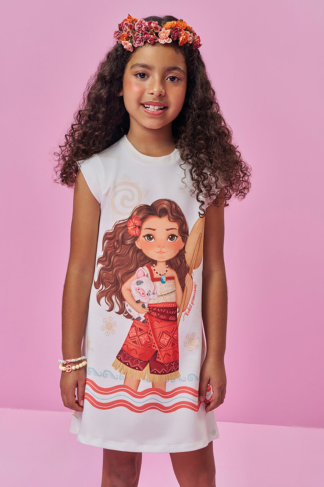 Vestido em molecotton 96804 Kukiê Infantil Menina Vestido em molecotton 96804 Kukiê Infantil Menina