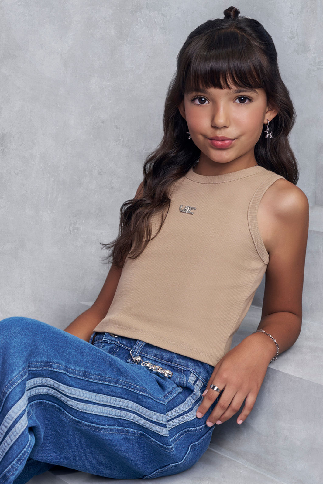 Regata em canelado liz 97929 Vic Teen Menina Regata em canelado liz 97929 Vic Teen Menina