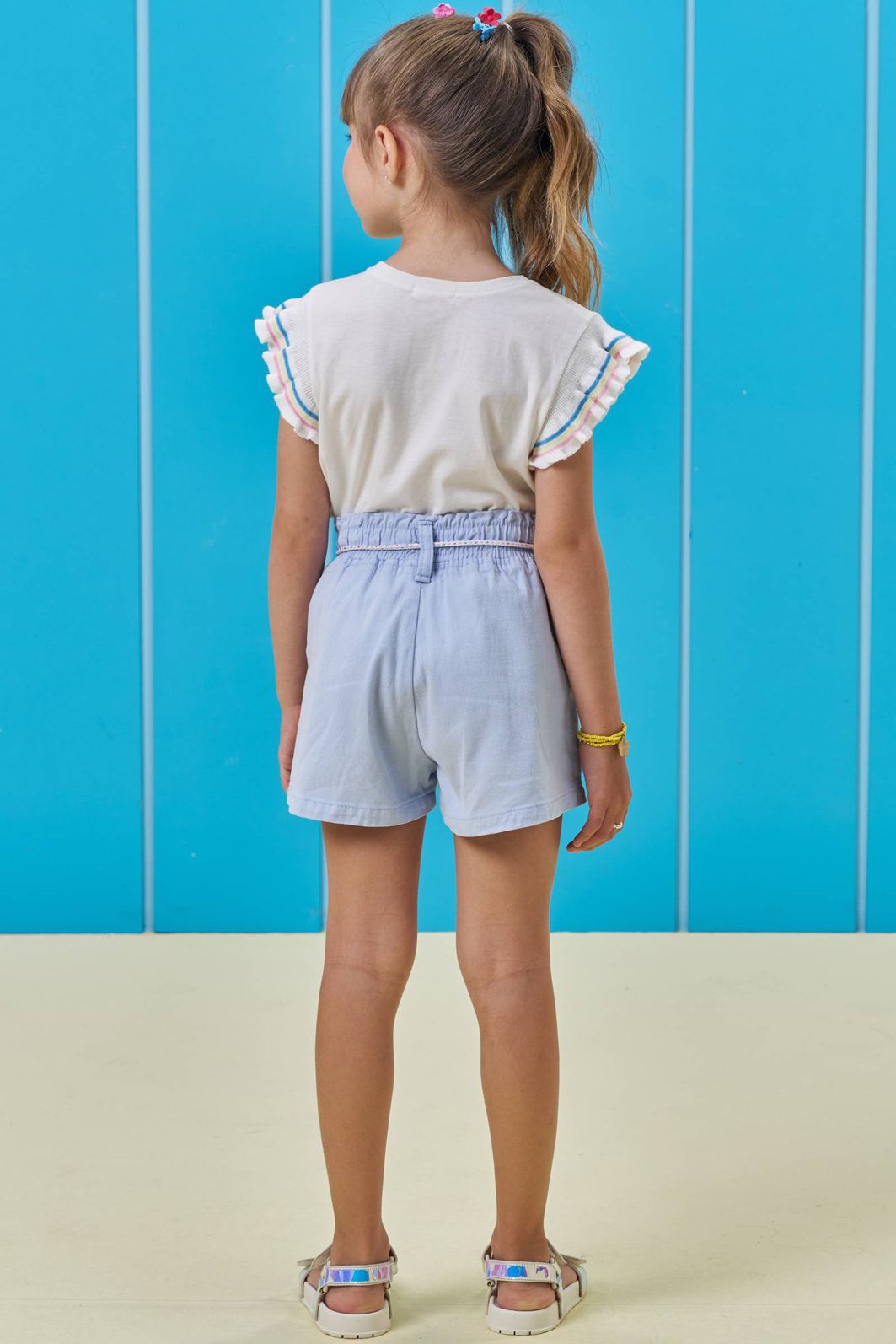 Shorts em sarja com elastano 94823 Kukiê Infantil Menina Shorts em sarja com elastano 94823 Kukiê Infantil Menina