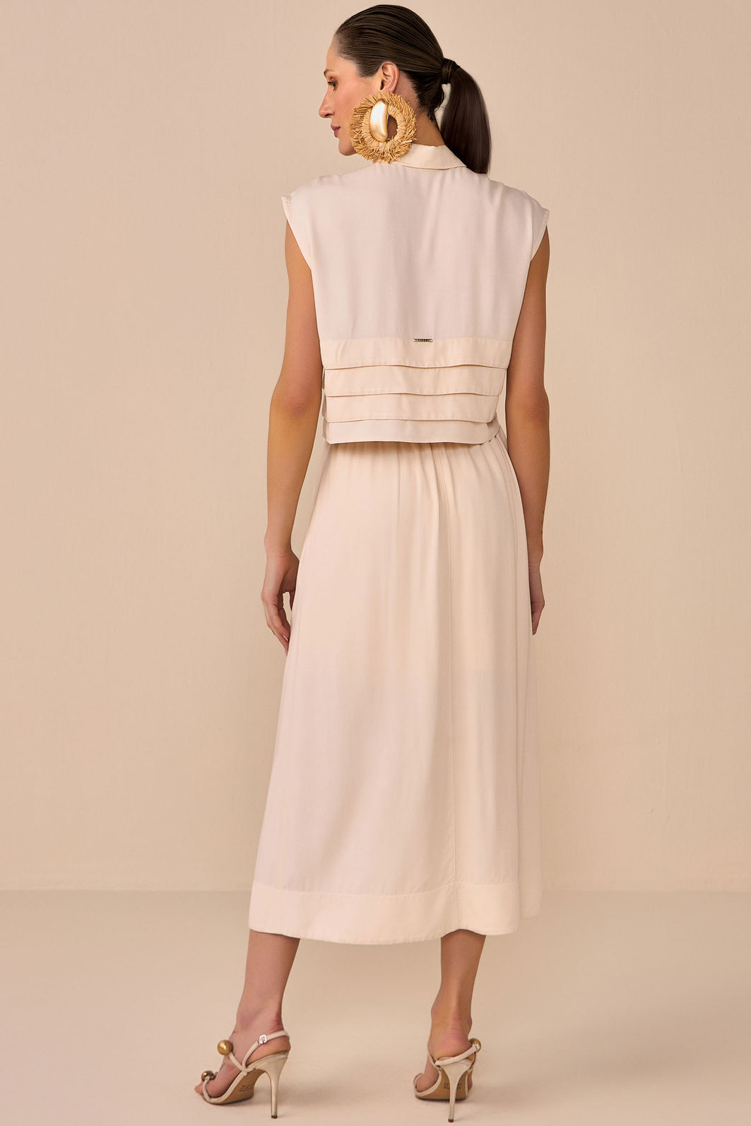 Saia maxi midi em blend de viscose 96178 Linzzi Saia maxi midi em blend de viscose 96178 Linzzi