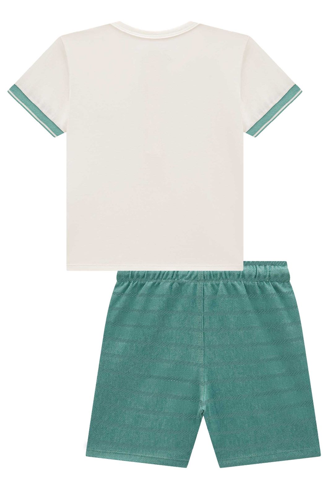 Conjunto de camiseta em suedine e bermuda em cotton jeans com elastano 95164 Johnny Fox Teen Menino Conjunto de camiseta em suedine e bermuda em cotton jeans com elastano 95164 Johnny Fox Teen Menino