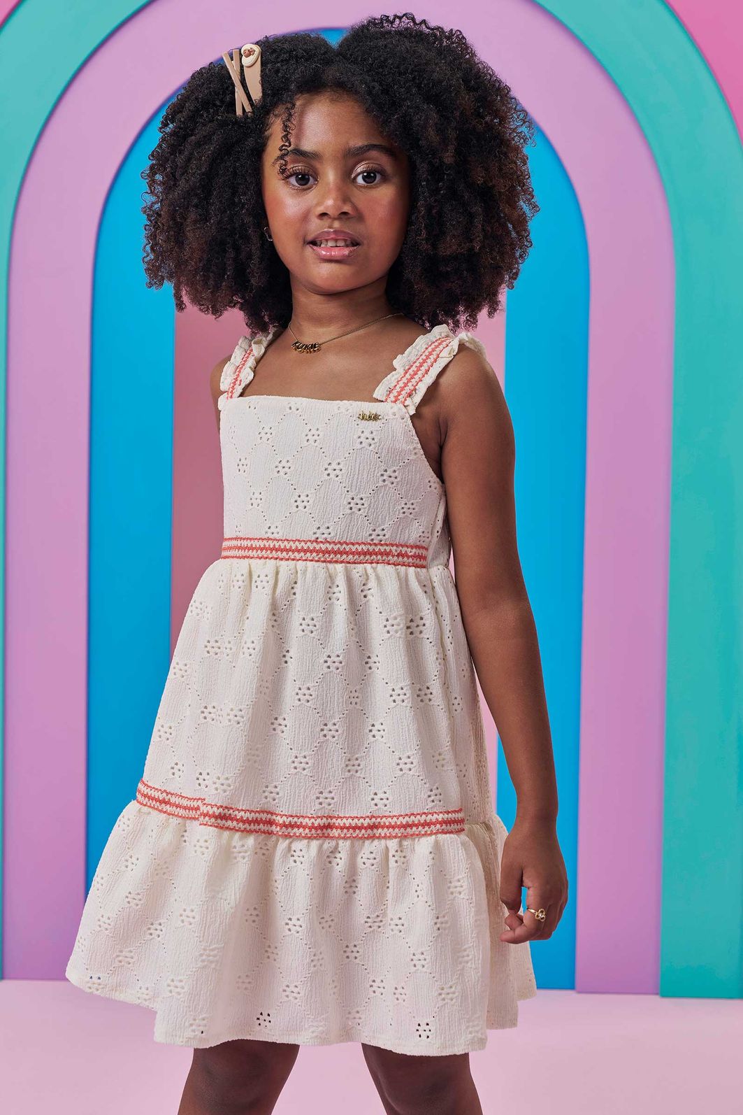 Vestido em malha laise 99432 Kukiê Infantil Menina Vestido em malha laise 99432 Kukiê Infantil Menina