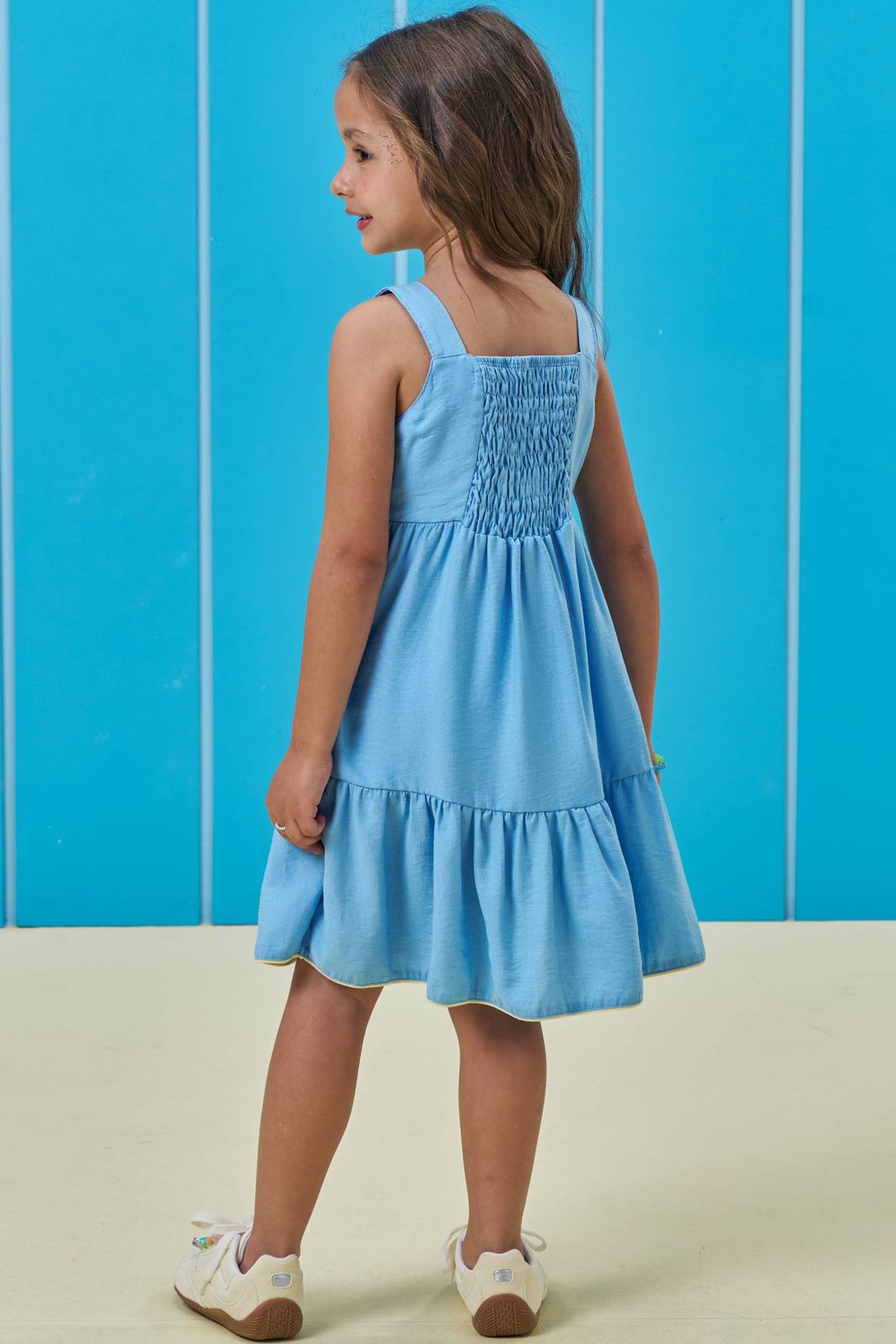 Vestido em viscose 96702 Kukiê Infantil Menina Vestido em viscose 96702 Kukiê Infantil Menina