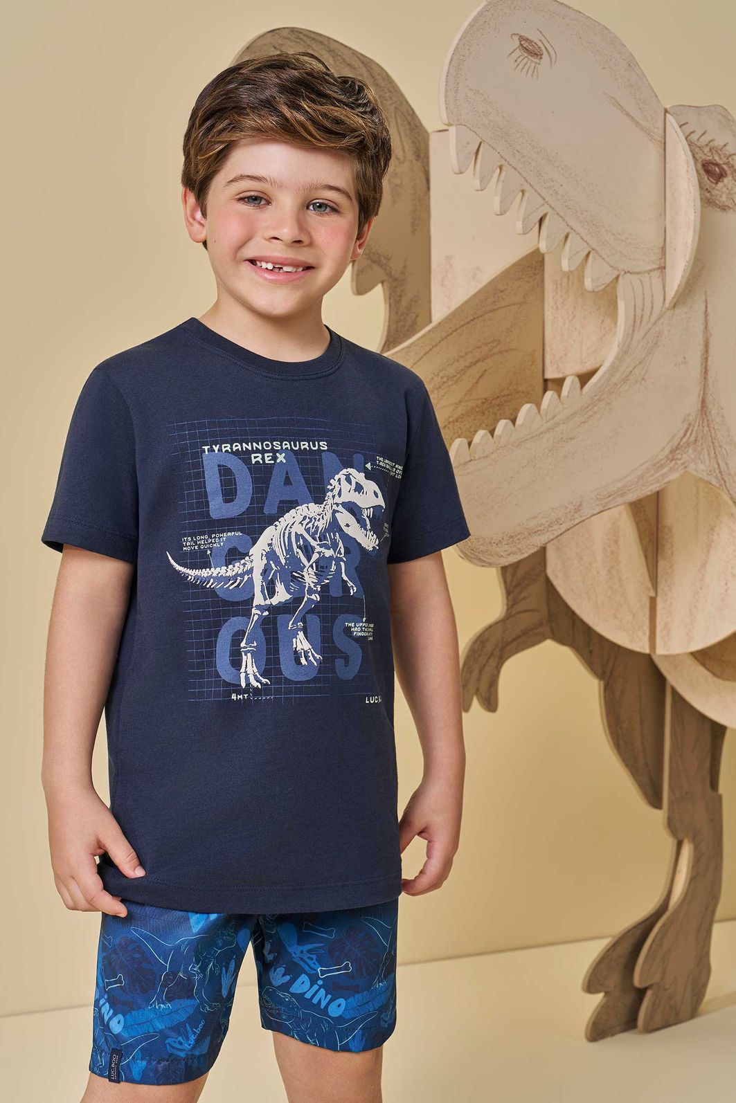 Camiseta em meia malha 94776 LucBoo Infantil Menino Camiseta em meia malha 94776 LucBoo Infantil Menino