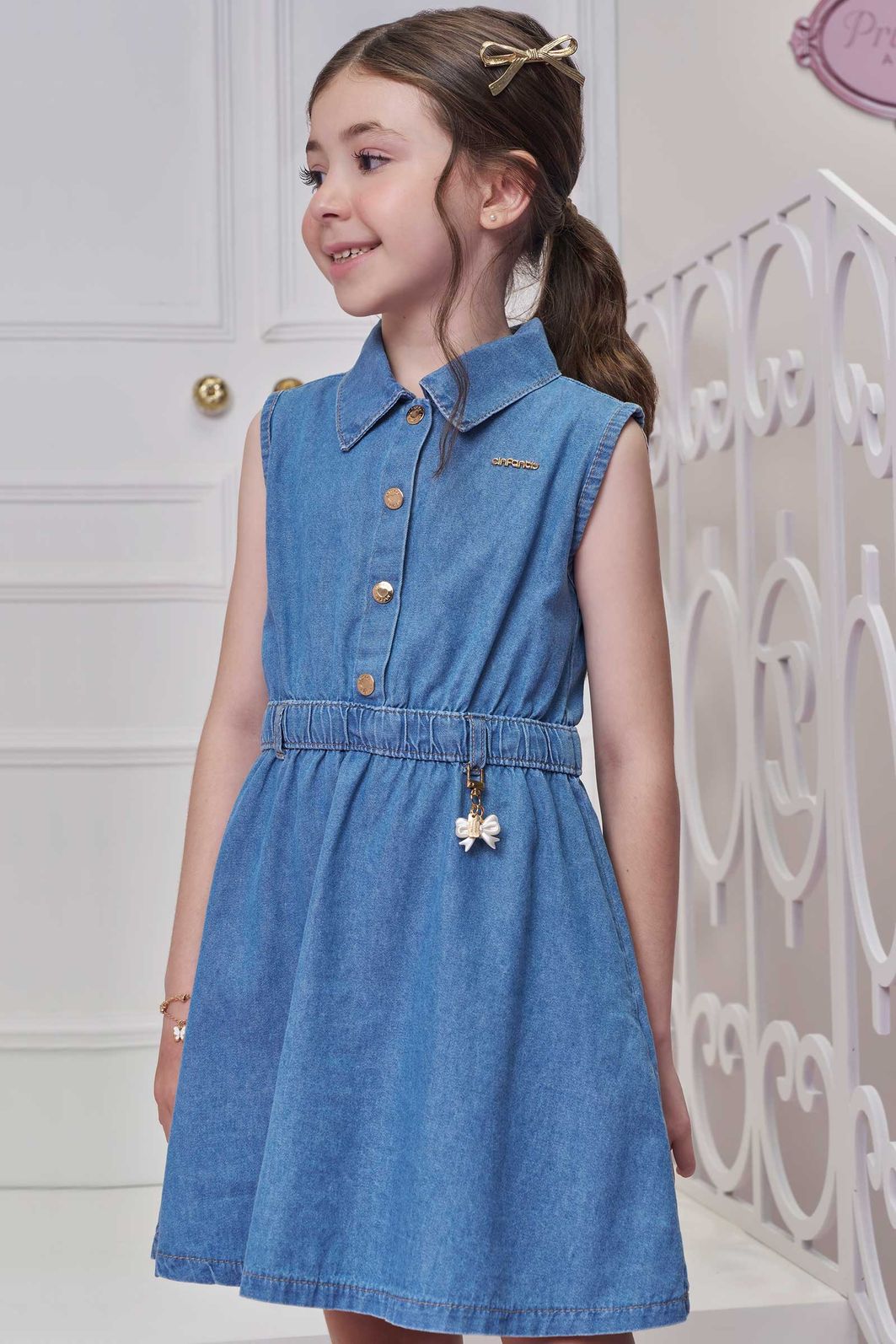 Vestido em jeans 98779 Infanti Infantil Menina Vestido em jeans 98779 Infanti Infantil Menina