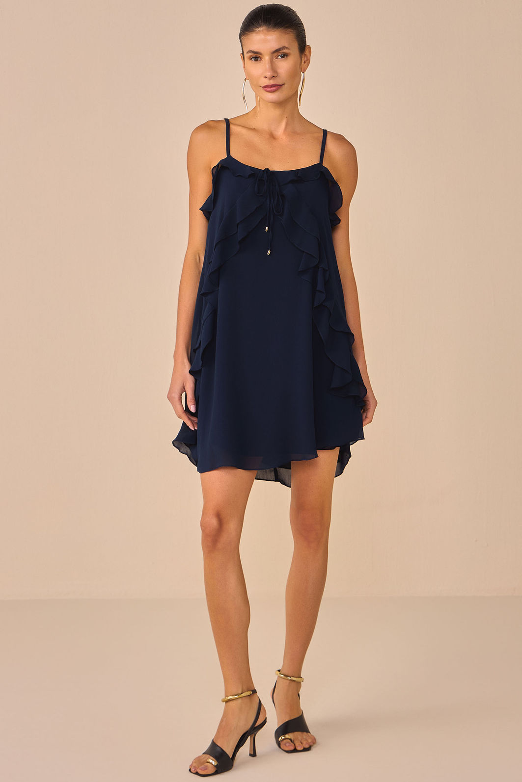 Vestido de alça em chiffon 96825 Linzzi Vestido de alça em chiffon 96825 Linzzi