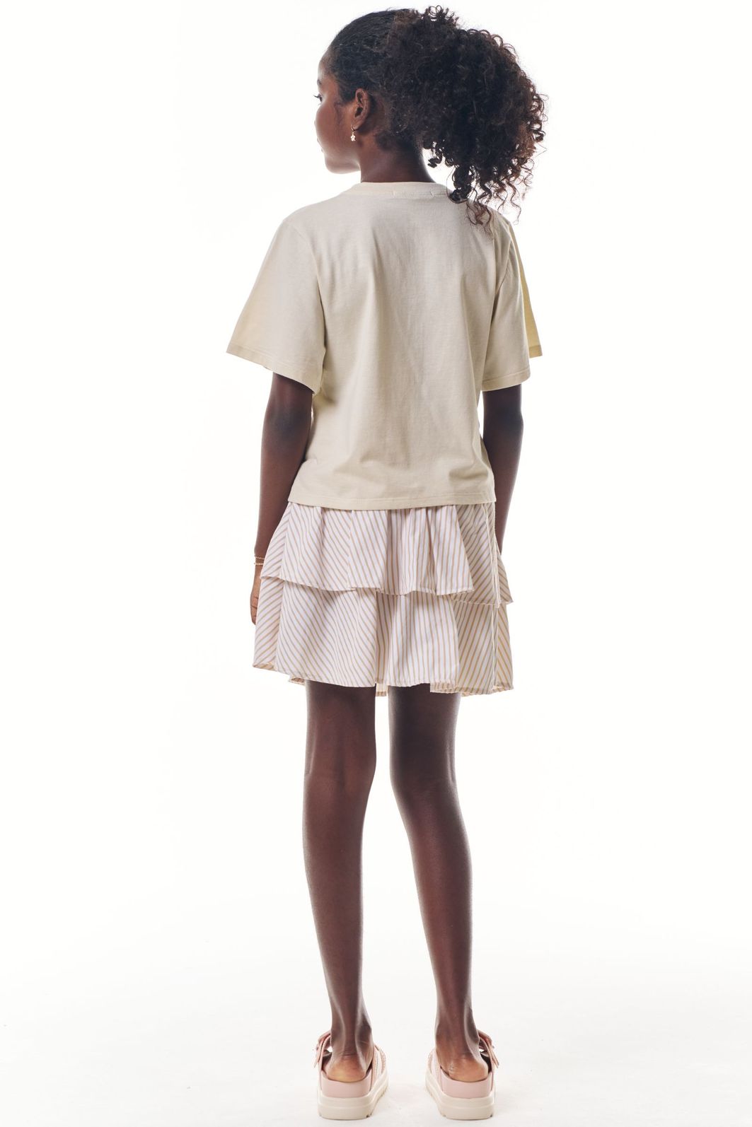Conjunto de blusa over em meia malha e saia em alfaiataria verano com shorts embutido 92627 Lilimoon Teen Menina Conjunto de blusa over em meia malha e saia em alfaiataria verano com shorts embutido 92627 Lilimoon Teen Menina