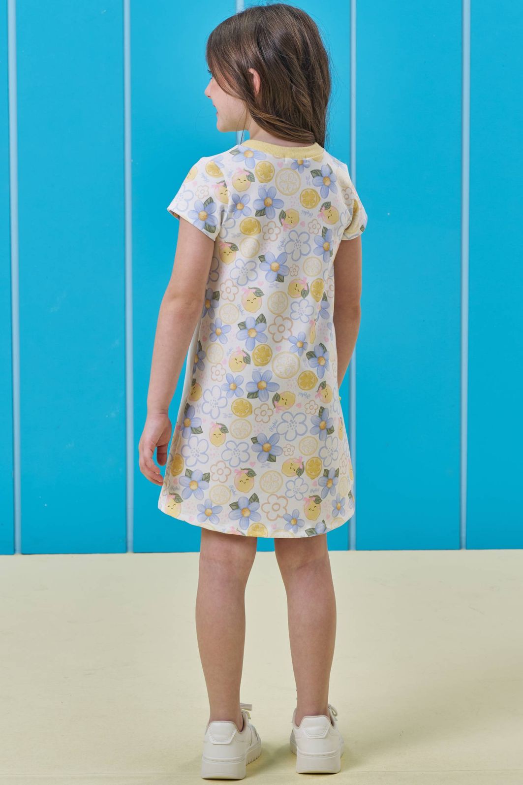 Vestido em molecotton 95569 Kukiê Infantil Menina Vestido em molecotton 95569 Kukiê Infantil Menina