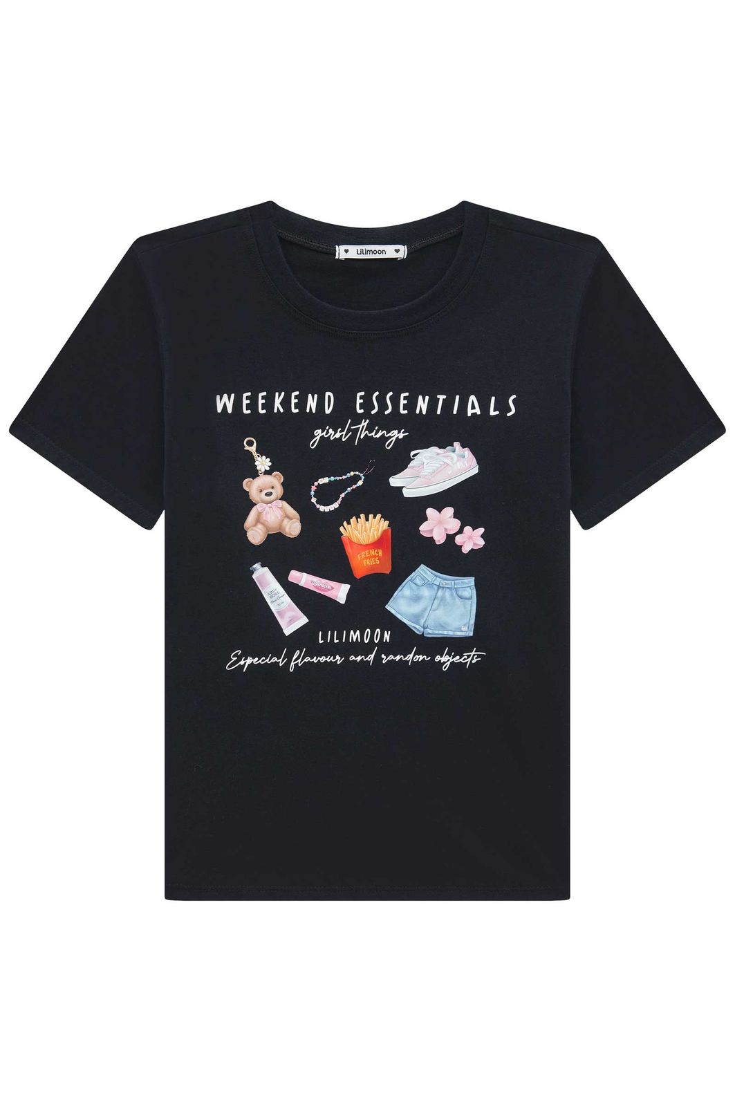 Camiseta comfy em meia malha 95059 Lilimoon Teen Menina Camiseta comfy em meia malha 95059 Lilimoon Teen Menina