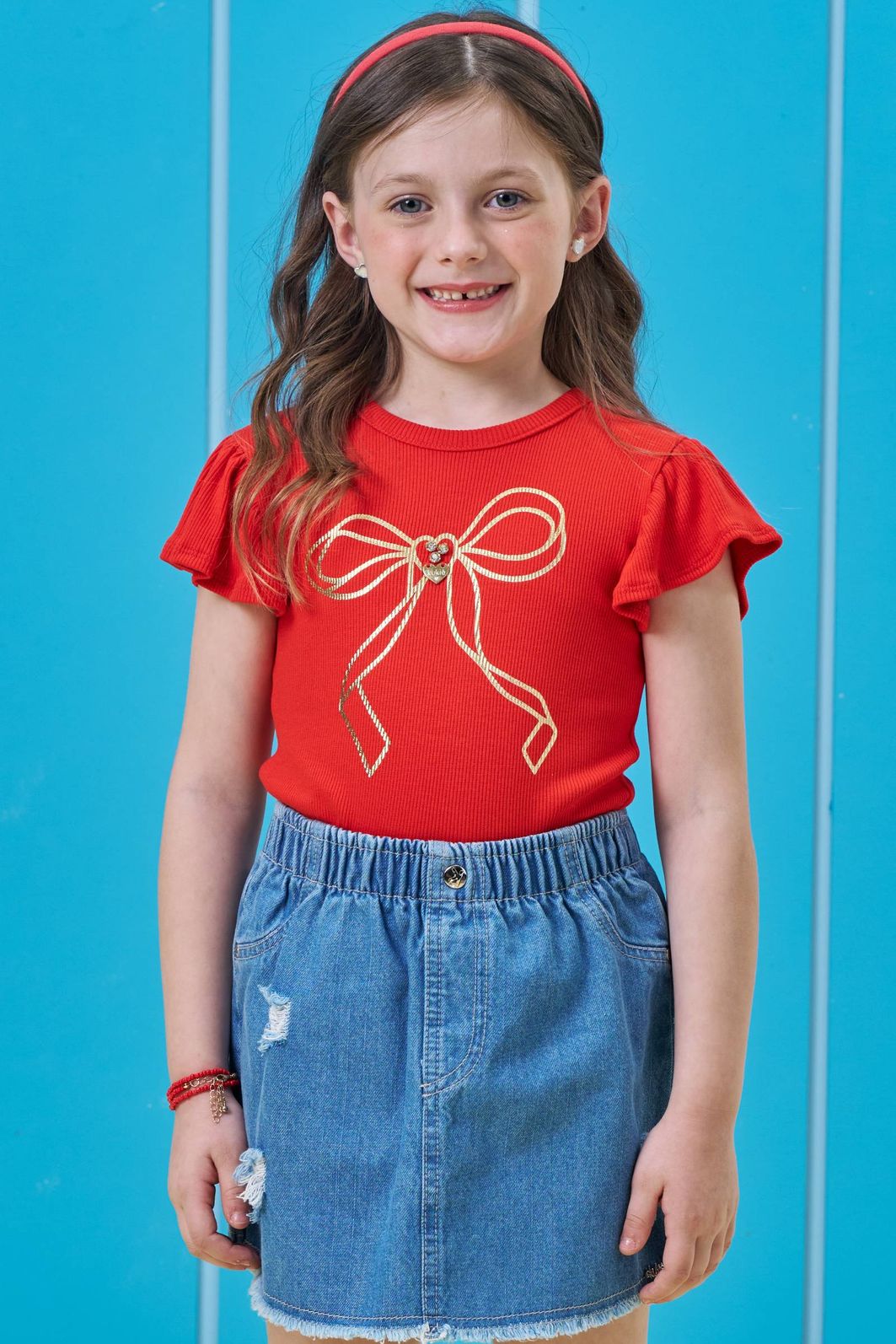 Blusa em canelado de viscose 98075 Kukiê Infantil Menina Blusa em canelado de viscose 98075 Kukiê Infantil Menina