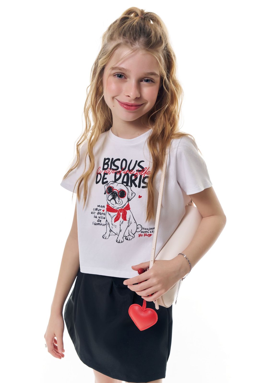 Conjunto de blusa em cotton e short saia em alfaiataria tecno cargo 95943 Vic Teen Menina Conjunto de blusa em cotton e short saia em alfaiataria tecno cargo 95943 Vic Teen Menina