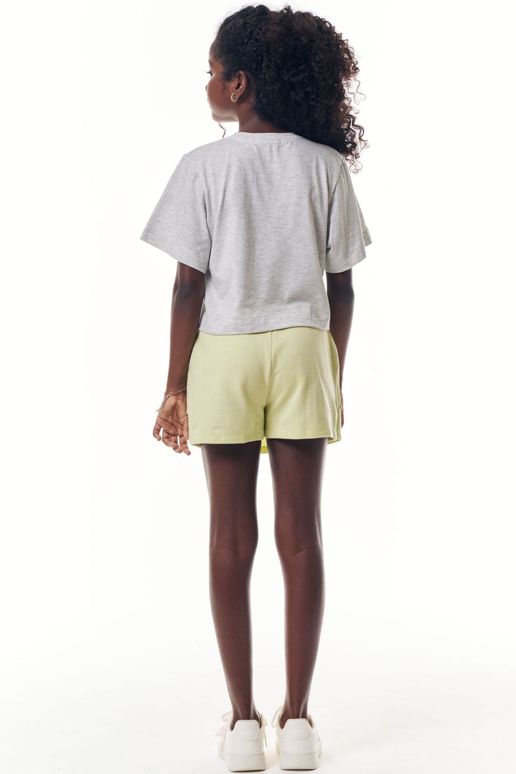 Conjunto de blusa em meia malha e short saia em moletom sem pelúcia 92681 Lilimoon Teen Menina Conjunto de blusa em meia malha e short saia em moletom sem pelúcia 92681 Lilimoon Teen Menina