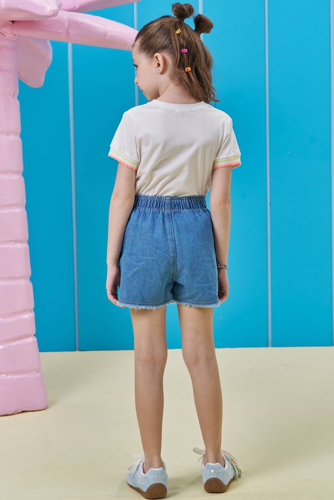Short saia em jeans 94861 Kukiê Infantil Menina Short saia em jeans 94861 Kukiê Infantil Menina