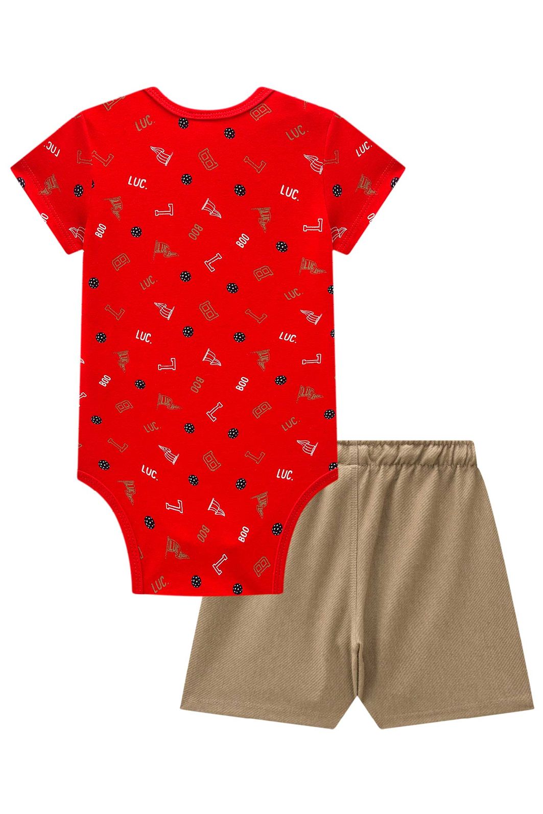 Conjunto de body em cotton e bermuda em cotton jeans com elastano 97972 LucBoo Bebê Menino Conjunto de body em cotton e bermuda em cotton jeans com elastano 97972 LucBoo Bebê Menino
