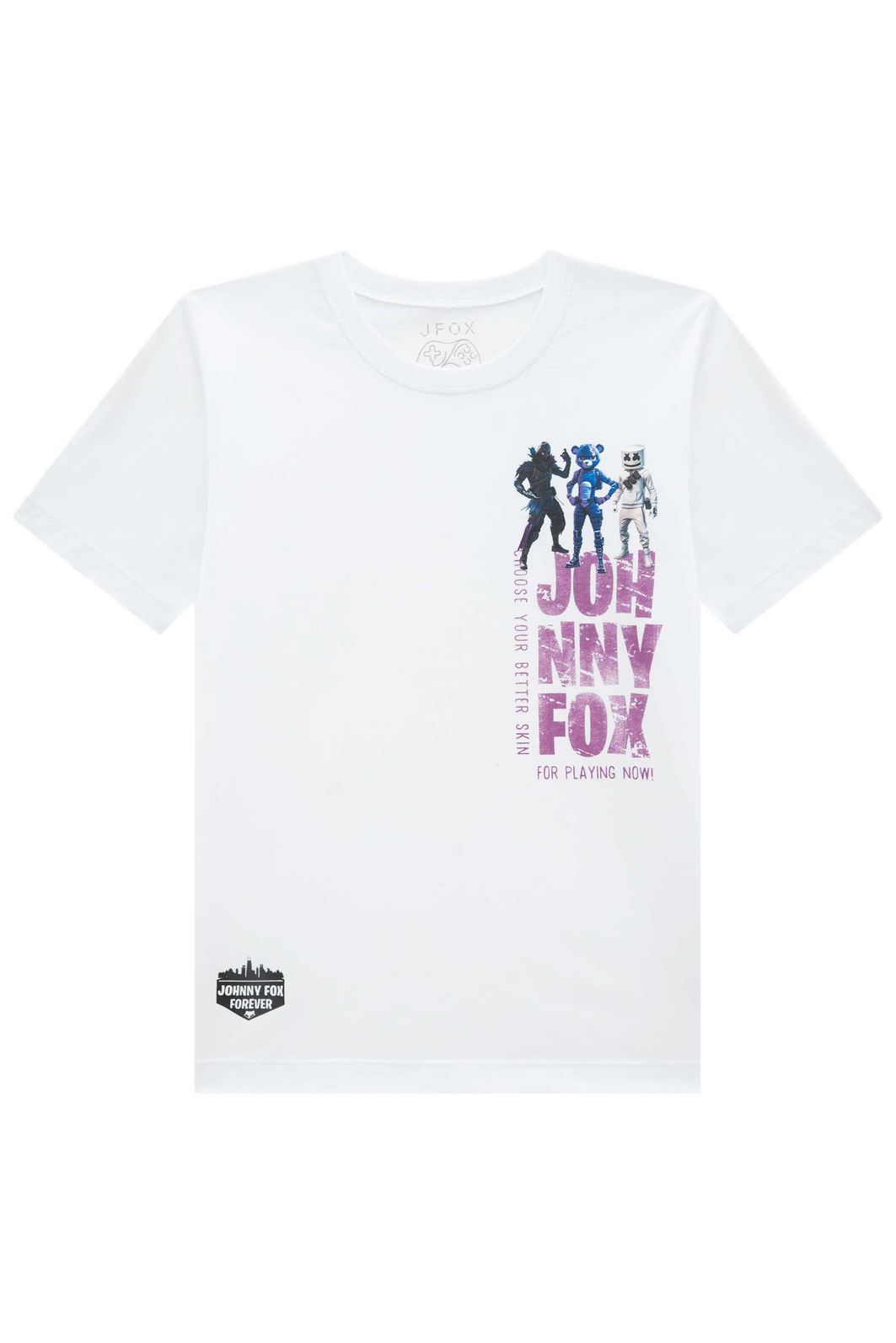 Camiseta em meia malha 94335 Johnny Fox Teen Menino Camiseta em meia malha 94335 Johnny Fox Teen Menino