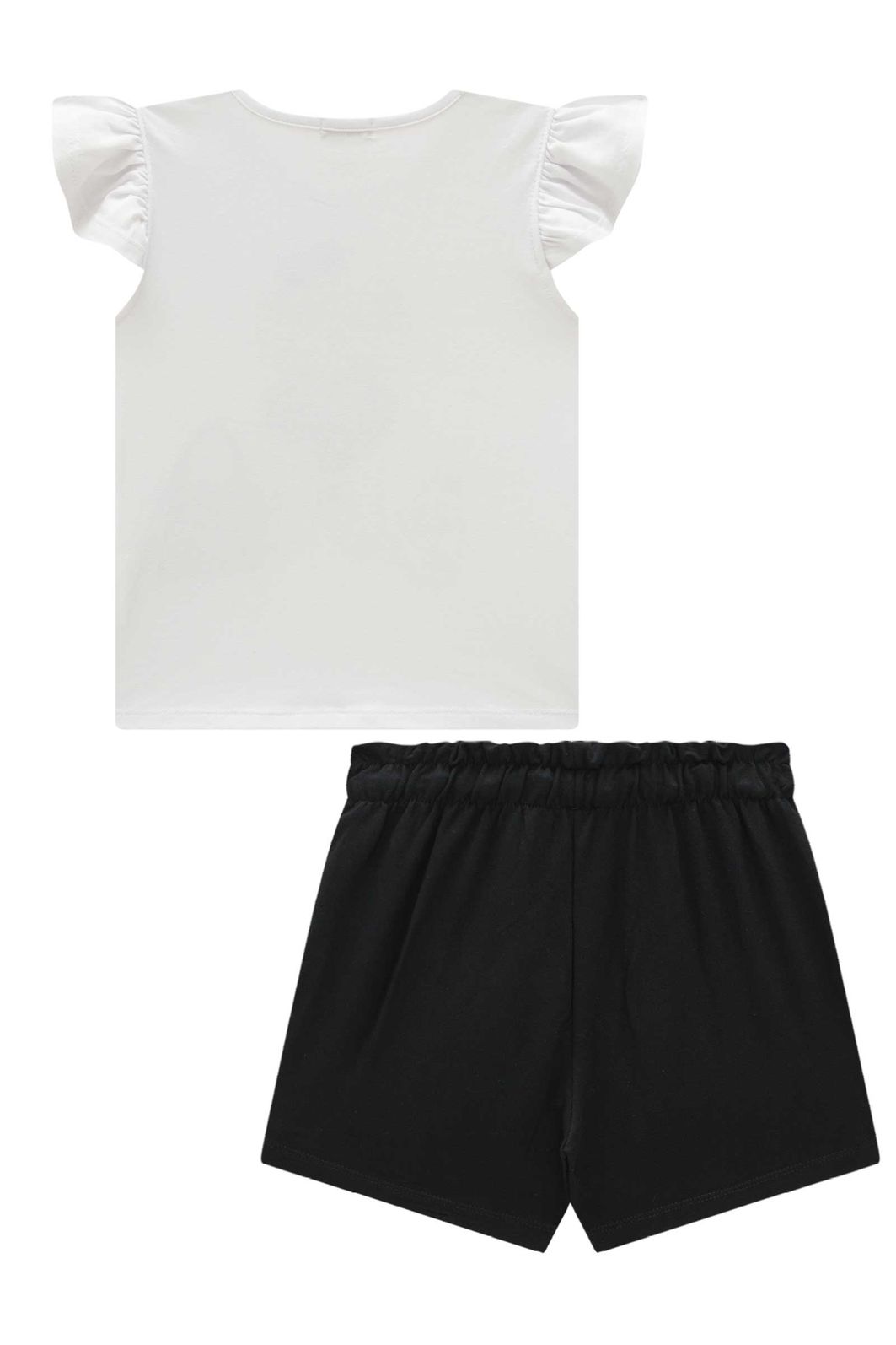 Conjunto de blusa em cotton e short saia em molevisco 95873 Infanti Infantil Menina Conjunto de blusa em cotton e short saia em molevisco 95873 Infanti Infantil Menina