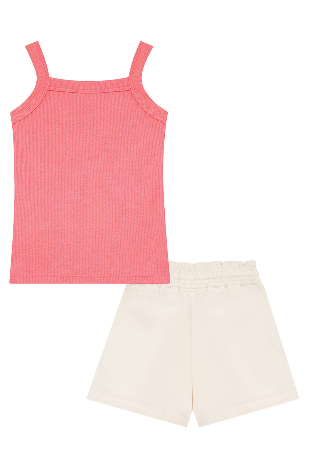 Conjunto de regata em canelado liz e short saia em sarja com elastano 95078 Kukiê Infantil Menina Conjunto de regata em canelado liz e short saia em sarja com elastano 95078 Kukiê Infantil Menina