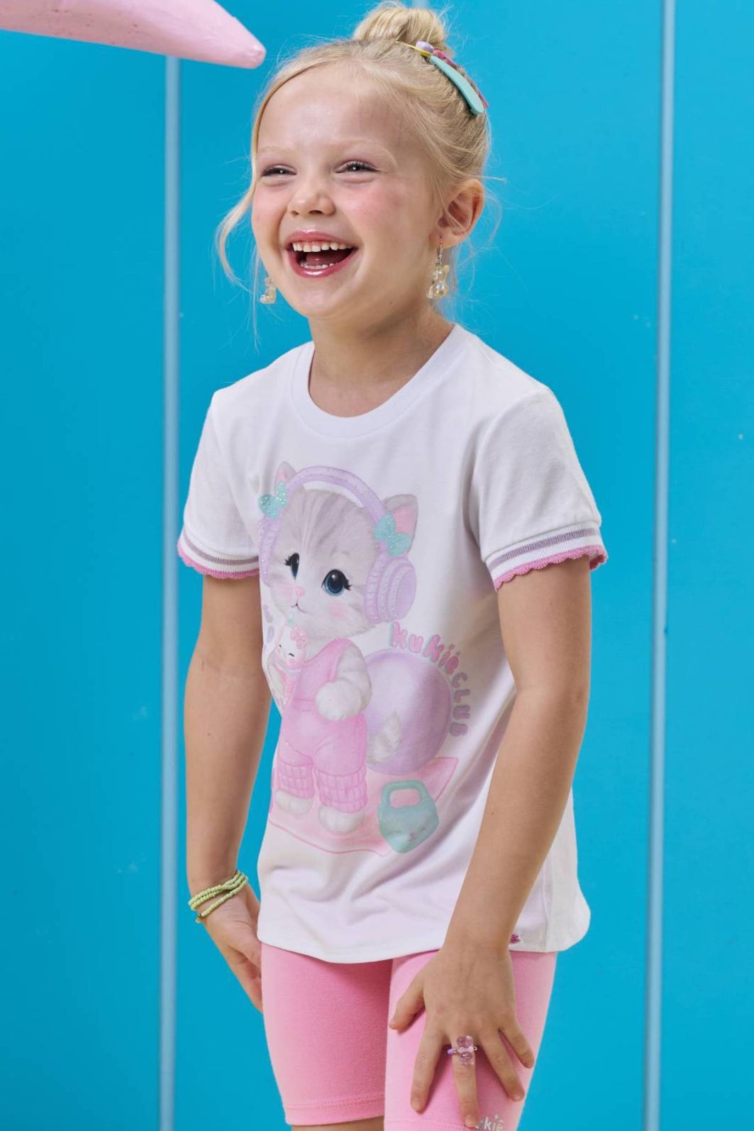 Blusa em meia malha 97029 Kukiê Infantil Menina Blusa em meia malha 97029 Kukiê Infantil Menina