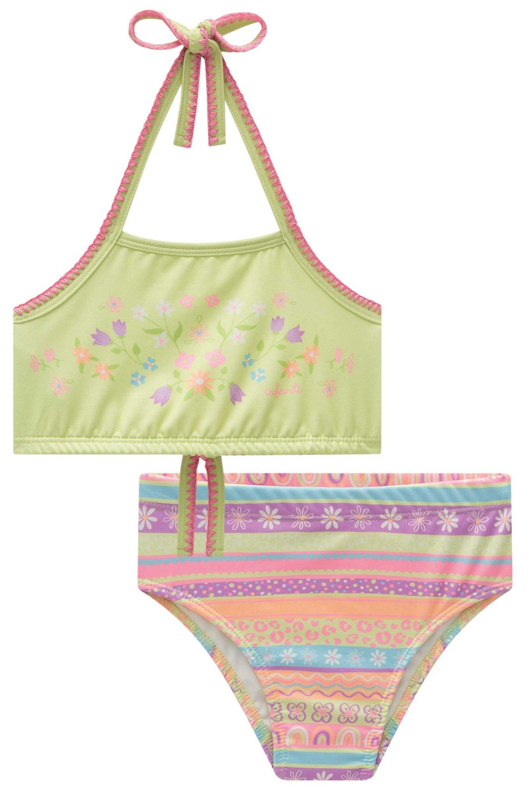 Biquíni em malha UV dry com proteção UV 50+ 95933 Infanti Infantil Menina Biquíni em malha UV dry com proteção UV 50+ 95933 Infanti Infantil Menina