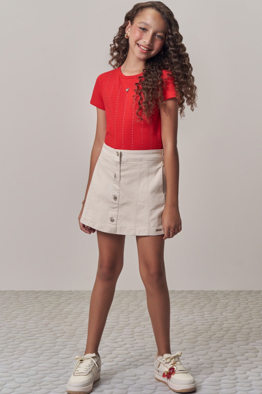 short saia em sarja com elastano 98206 Lilimoon Teen Menina