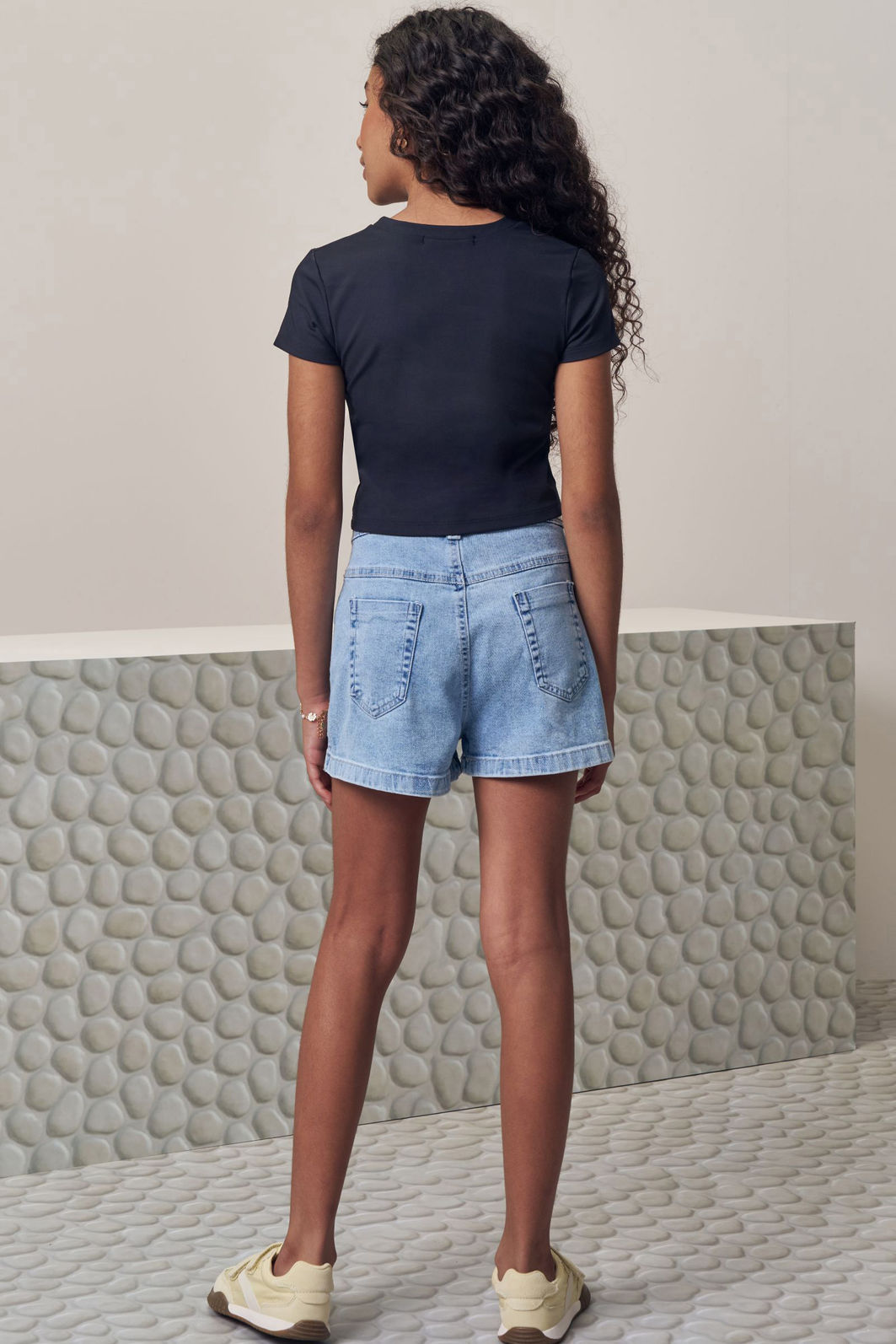 Shorts em jeans com elastano 99756 Lilimoon Teen Menina Shorts em jeans com elastano 99756 Lilimoon Teen Menina