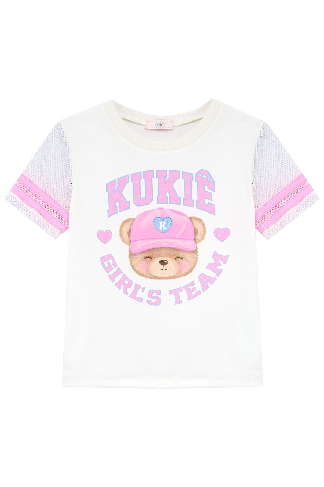 Blusa em meia malha e tela 96989 Kukiê Infantil Menina Blusa em meia malha e tela 96989 Kukiê Infantil Menina