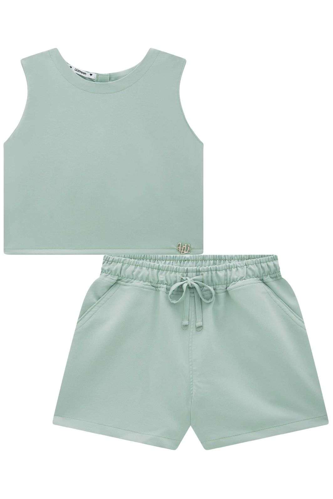 Conjunto de blusa e shorts em alfaiataria brunello 95923 Lilimoon Teen Menina