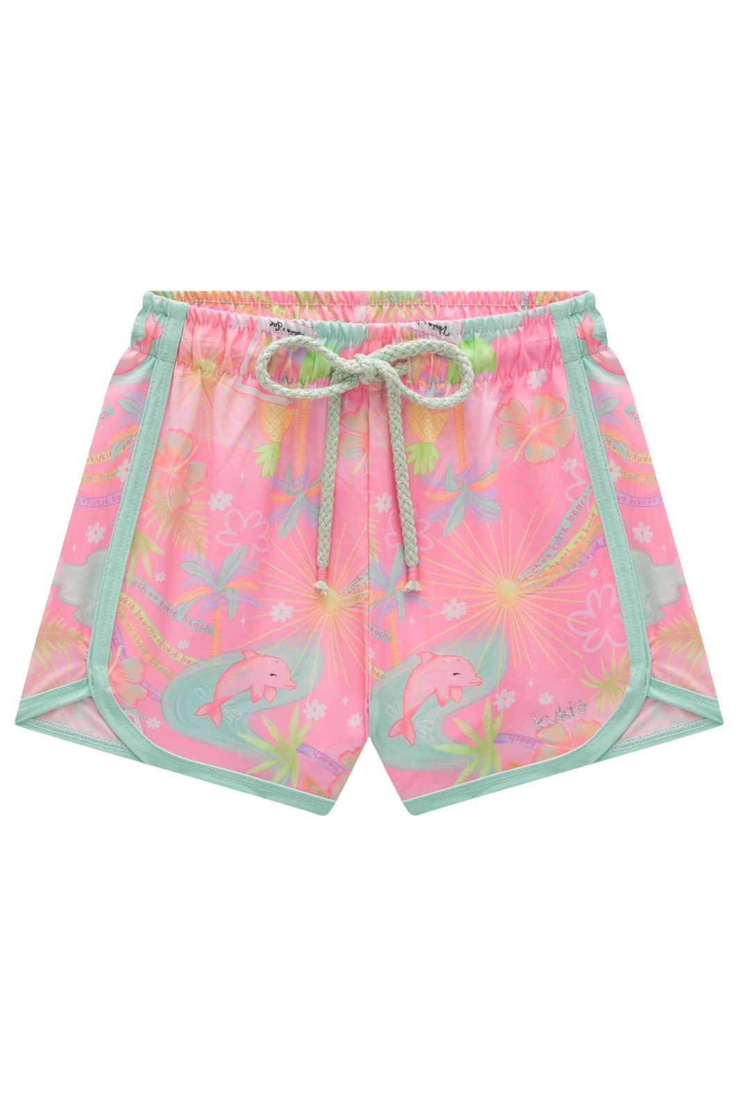 Shorts em nylon com elastano 99110 Kukiê Infantil Menina Shorts em nylon com elastano 99110 Kukiê Infantil Menina