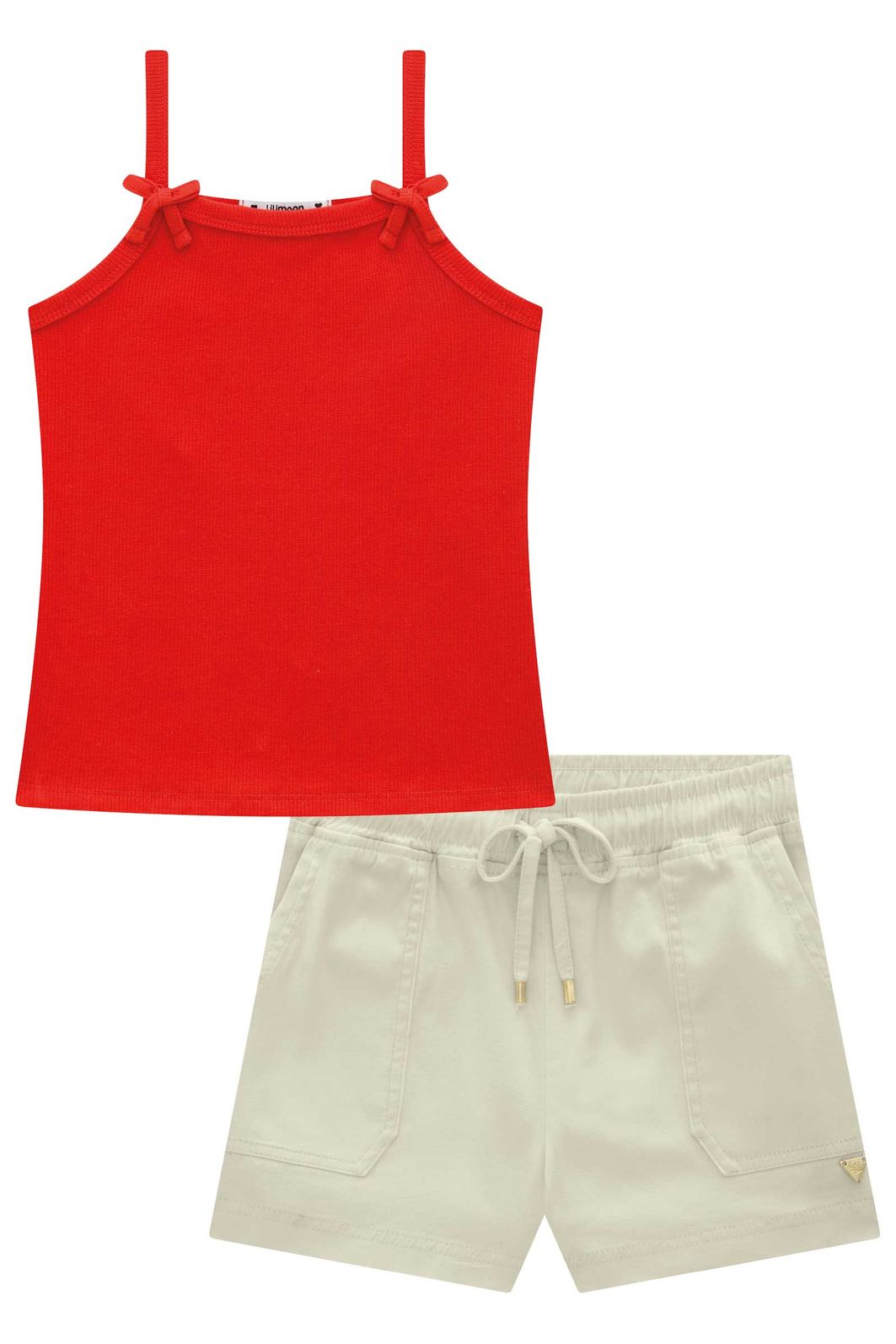 Conjunto de regata em canelado liz e shorts em sarja com elastano 95859 Lilimoon Teen Menina Conjunto de regata em canelado liz e shorts em sarja com elastano 95859 Lilimoon Teen Menina