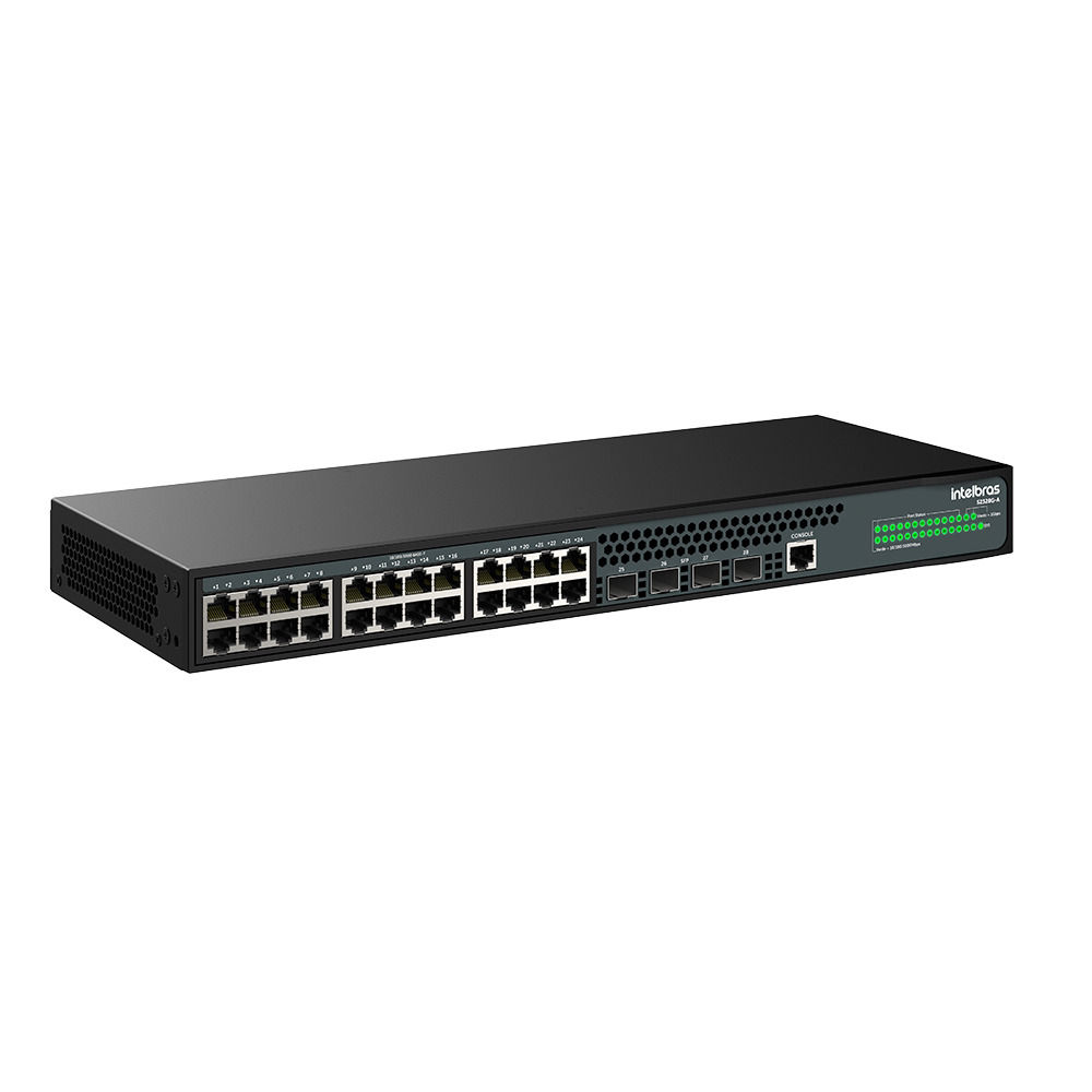 Switch Gerenciável 24 portas Gigabit e 4 portas SFP - S2328G-A Switch Gerenciável 24 portas Gigabit e 4 portas SFP - S2328G-A