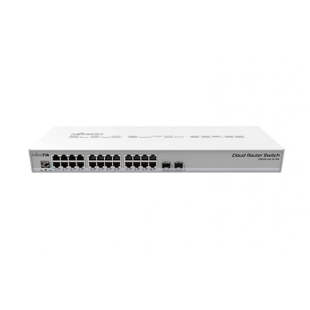 Switch de 24 portas - CRS326-24G-2S+RM - MIKROTIK Switch de 24 portas - CRS326-24G-2S+RM - MIKROTIK