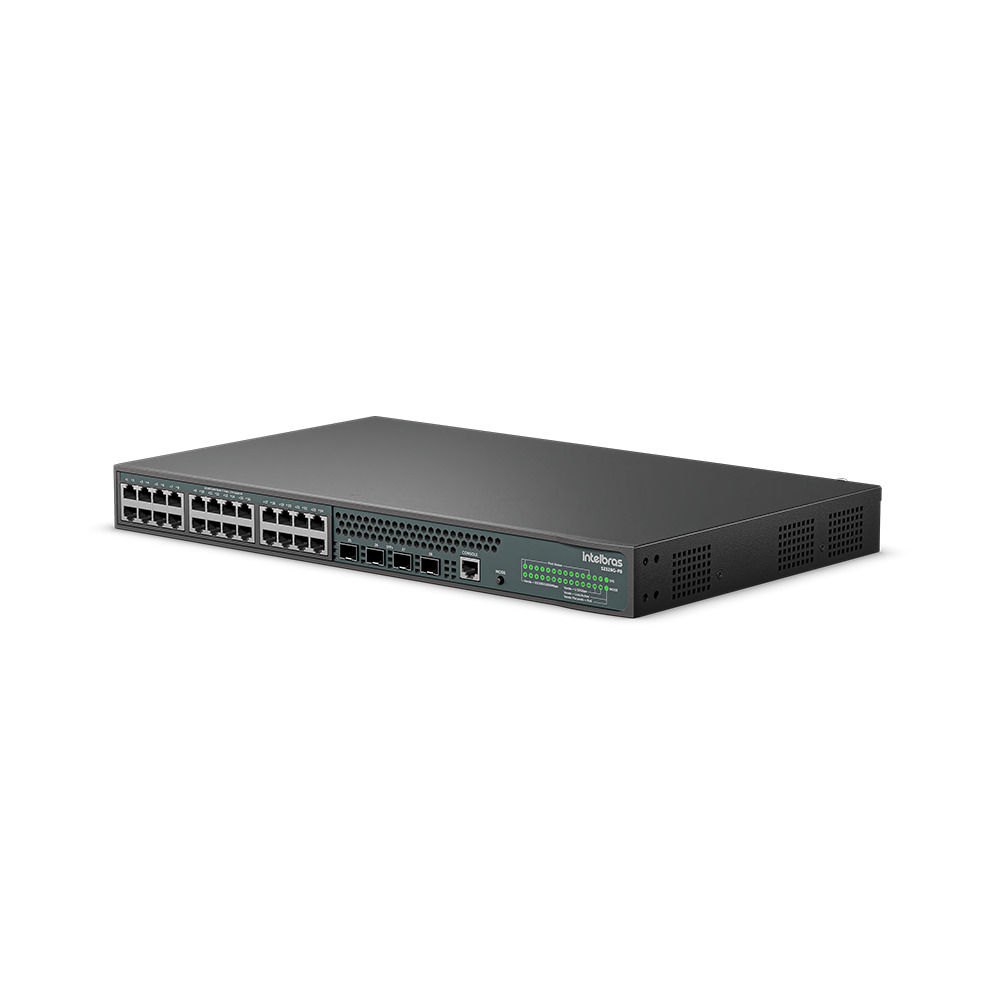 Switch Gerenciável 24 portas Gigabit PoE e 4 portas SFP+ - S2328G-PB Switch Gerenciável 24 portas Gigabit PoE e 4 portas SFP+ - S2328G-PB