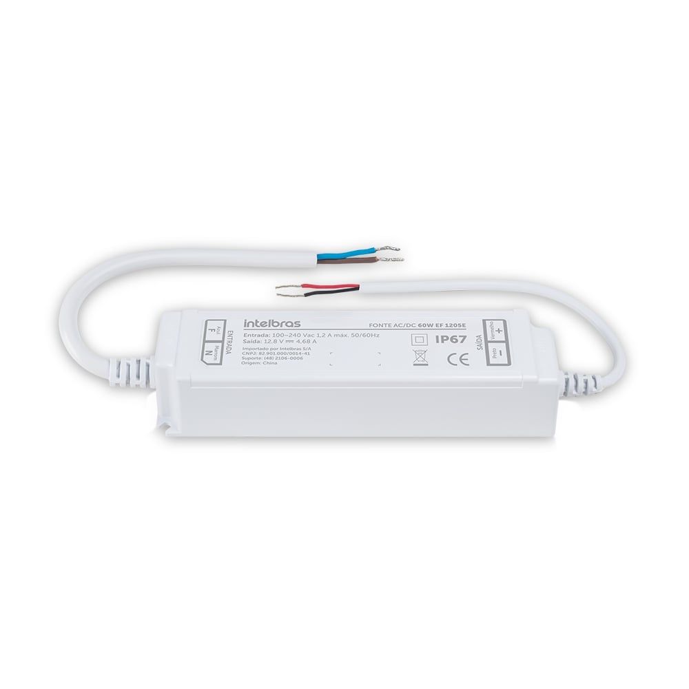Fonte de alimentação 12,8V 60W IP67 - EF 1205E Fonte de alimentação 12,8V 60W IP67 - EF 1205E