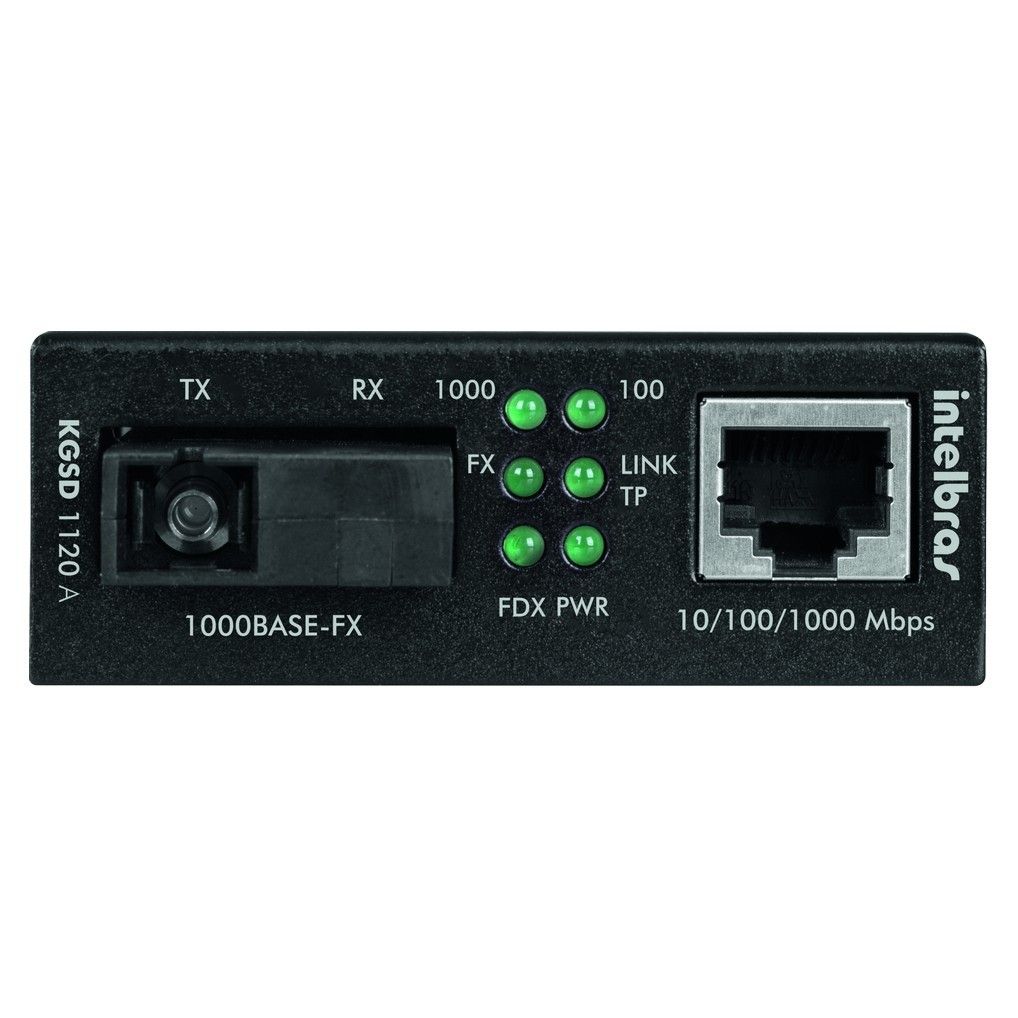 Conversor de Mídia - KGSD 1120 A - Gigabit Ethernet Monomodo 20 km WDM Conversor de Mídia - KGSD 1120 A - Gigabit Ethernet Monomodo 20 km WDM
