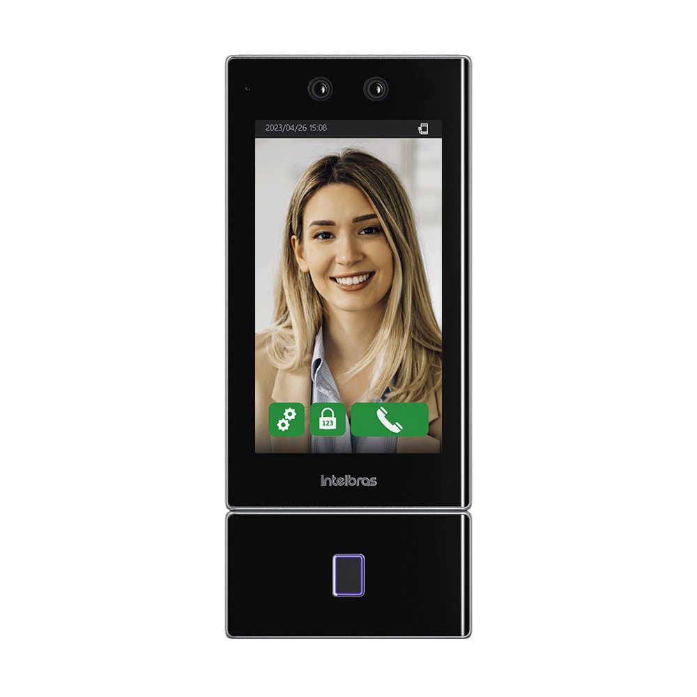 Controlador de acesso facial com biometria digital - SS 5542 MF W