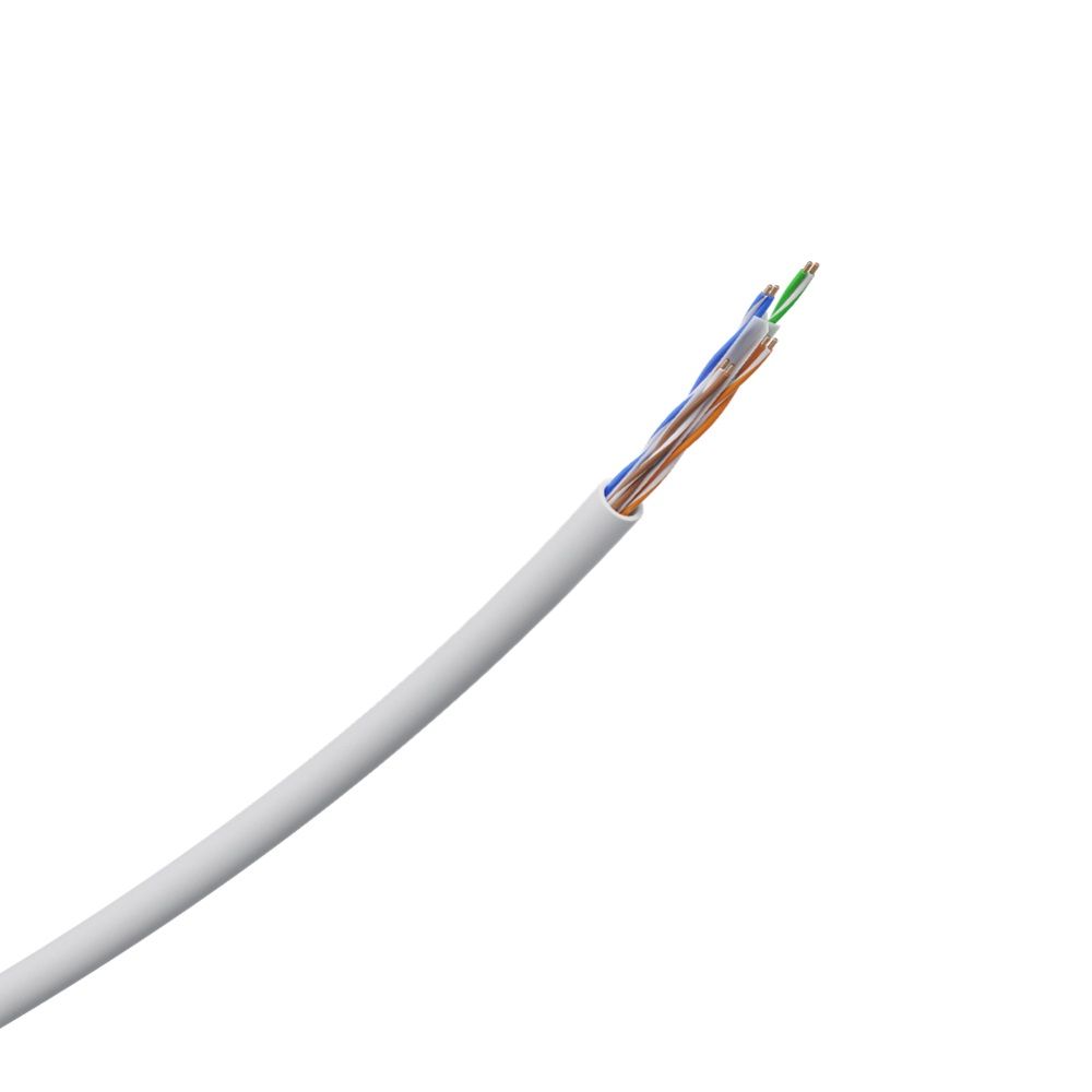 Cabo U/UTP para redes de dados categoria CAT6 - IMPACT GIGA UTP CAT6 4P Branco Cabo U/UTP para redes de dados categoria CAT6 - IMPACT GIGA UTP CAT6 4P Branco