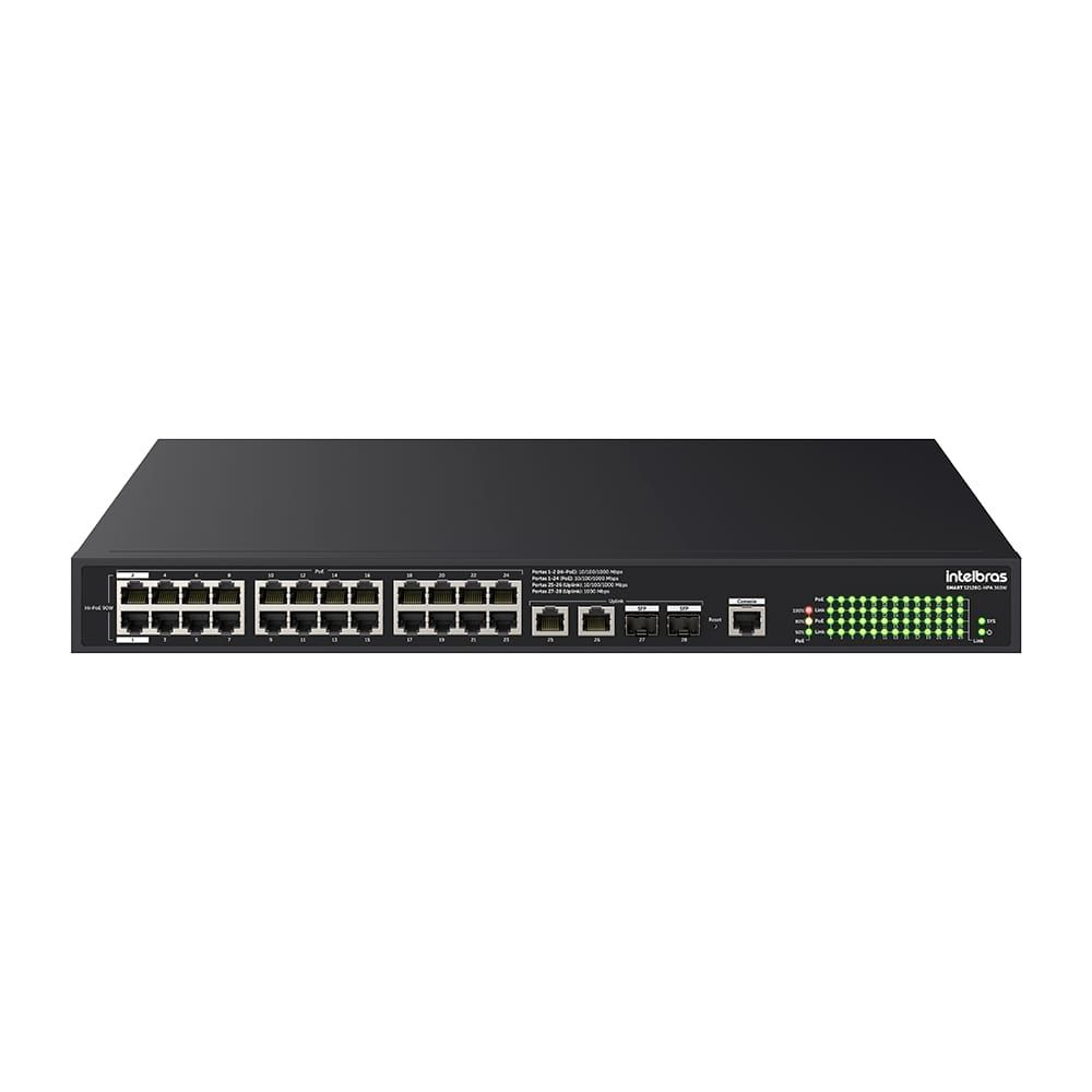 Switch Smart Hi-PoE com 28 portas Gigabit - SMART S2128G-HPA 360W Switch Smart Hi-PoE com 28 portas Gigabit - SMART S2128G-HPA 360W