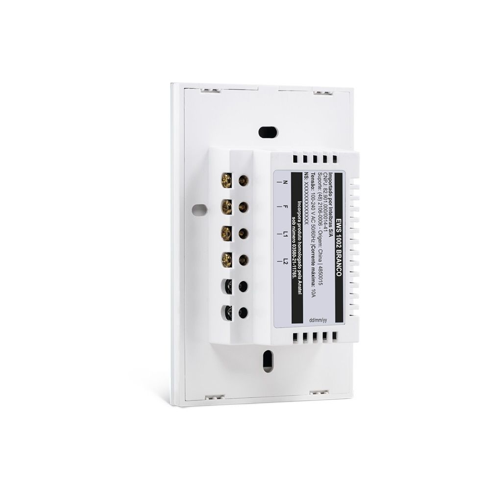 Interruptor touch inteligente WI-Fi - MIS 1002 Branco