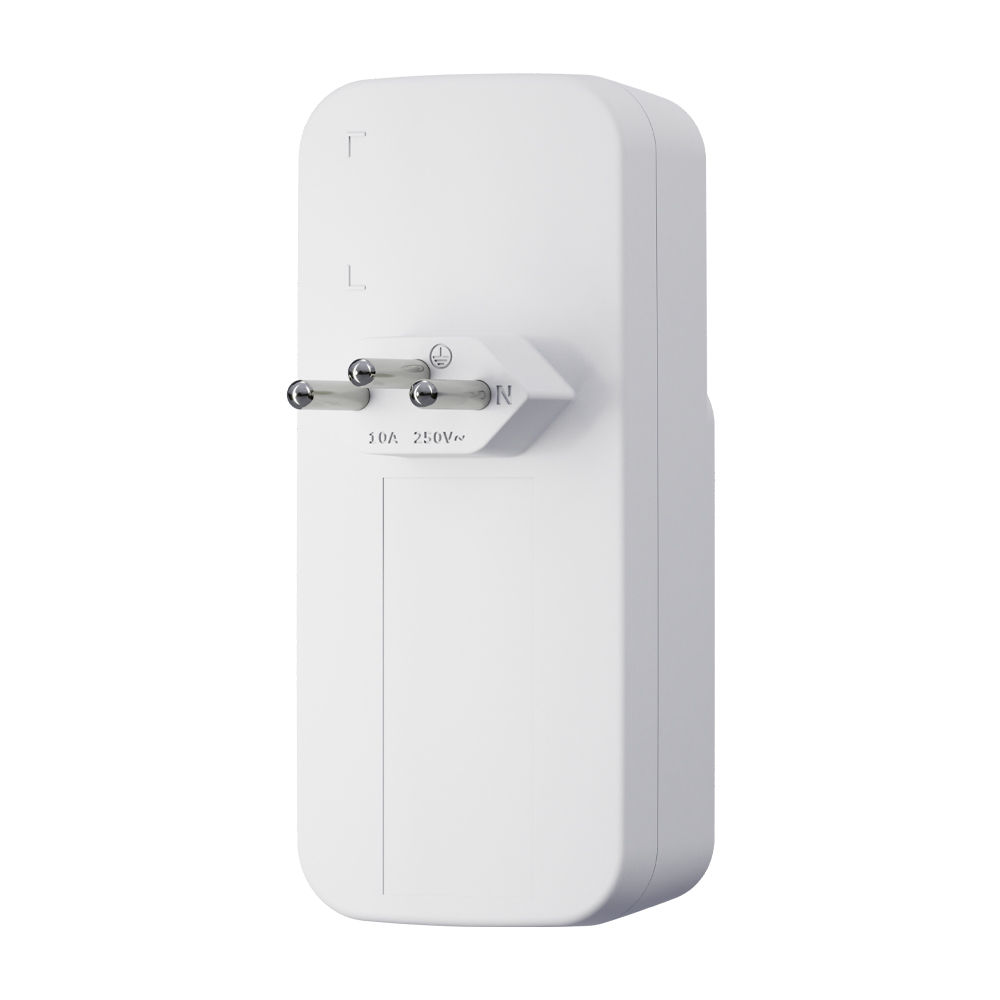 Adaptador eletrônico Branco 2 tomadas e 2 saídas USB - EAC 202 Adaptador eletrônico Branco 2 tomadas e 2 saídas USB - EAC 202